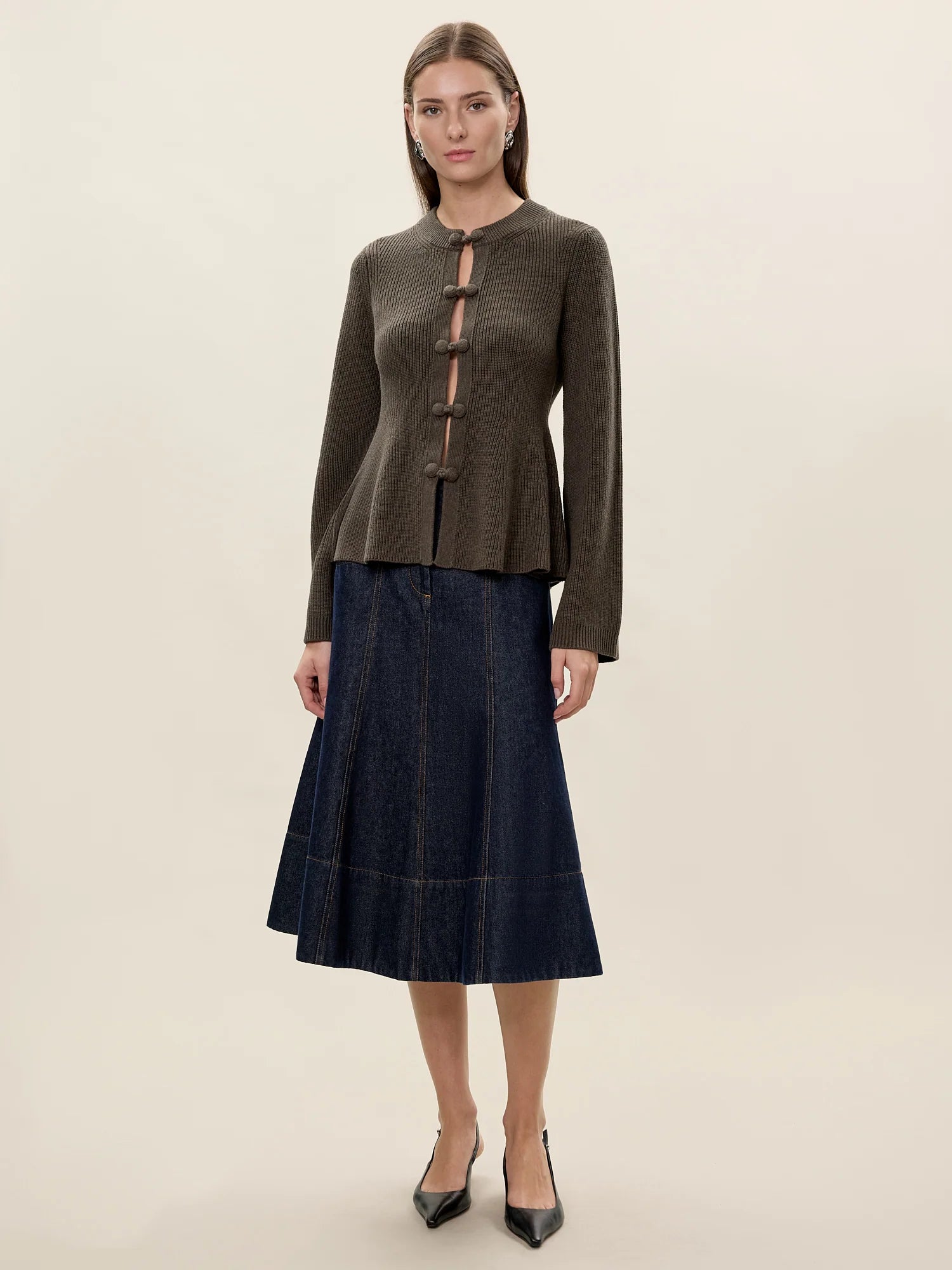 Rhea Knit Peplum Cardi