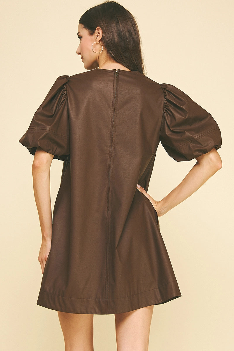 PC Leather Tunic Dress