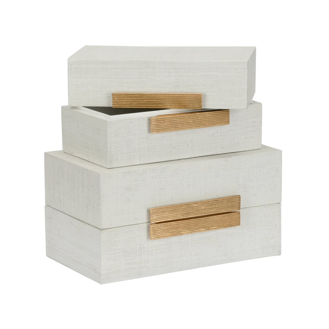 White Raffia Boxes