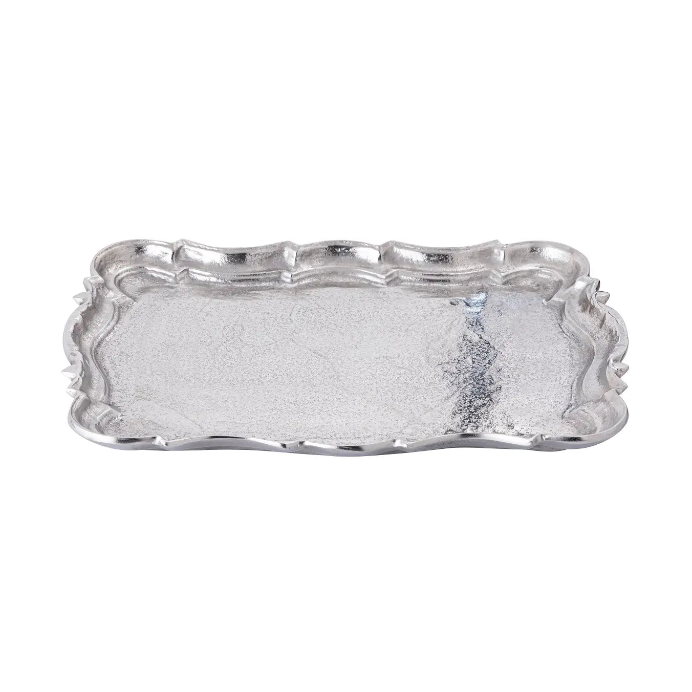 Cast Aluminum Rectangular Baroque Tray