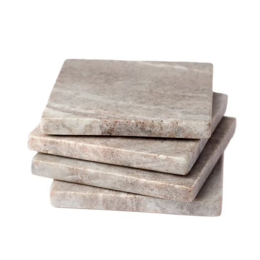Brown Galaxy Marble Square Coasters