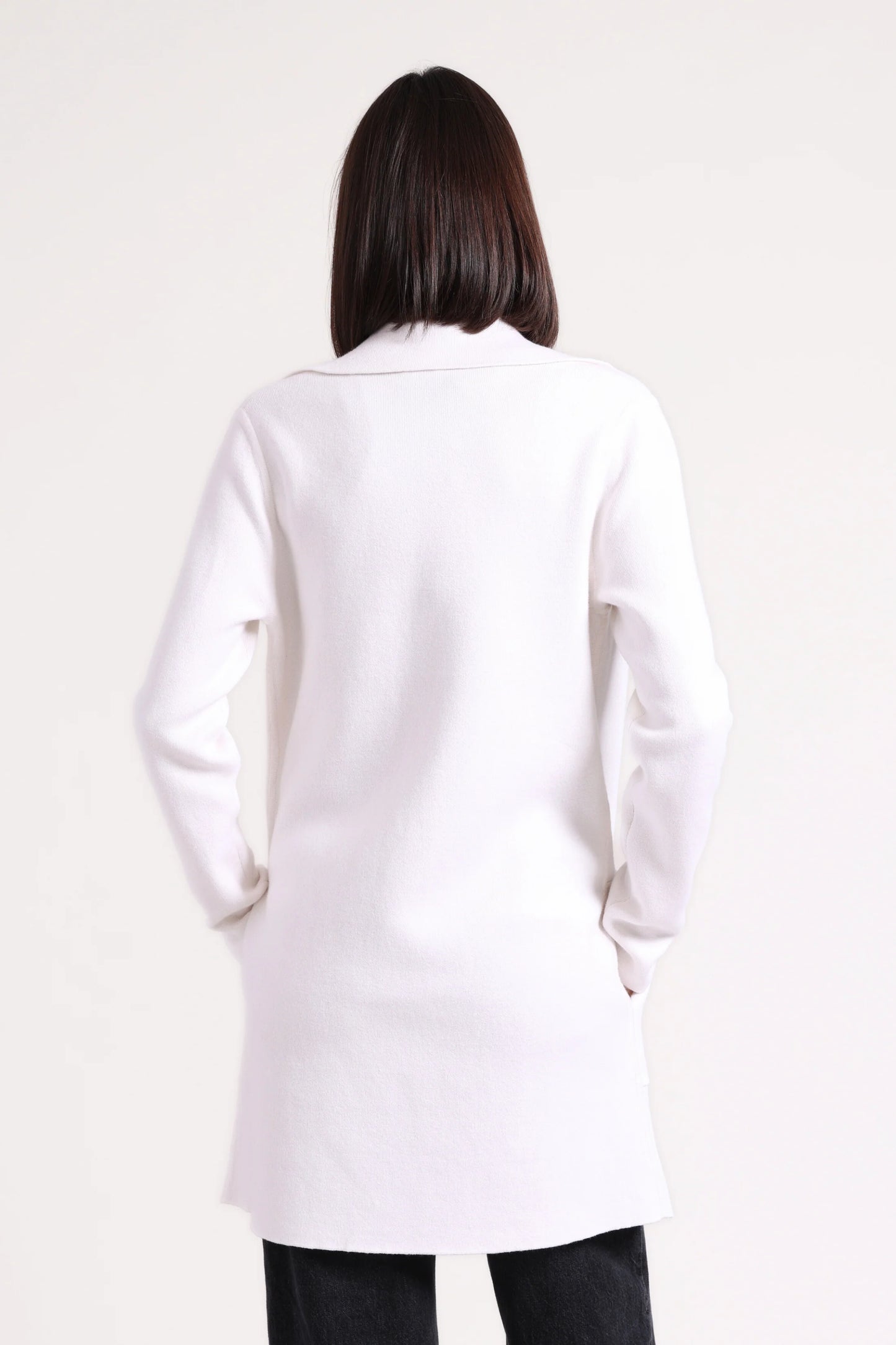 Cotton Cashmere Solid Double Face Notch Collar Coat