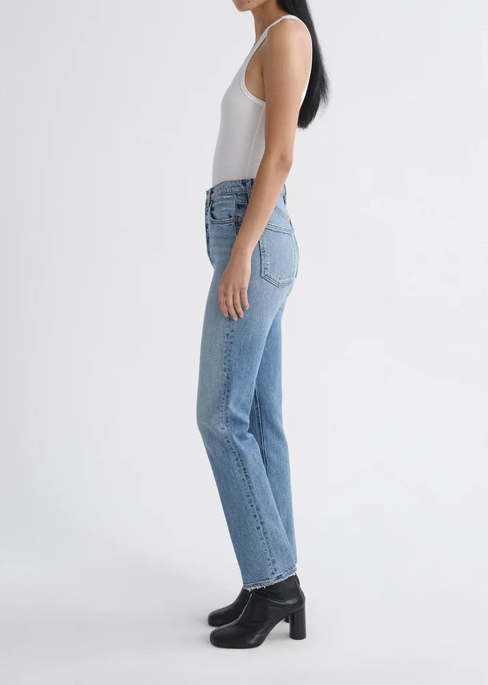 90's Pinch Waist High Rise Straight Long in Renew
