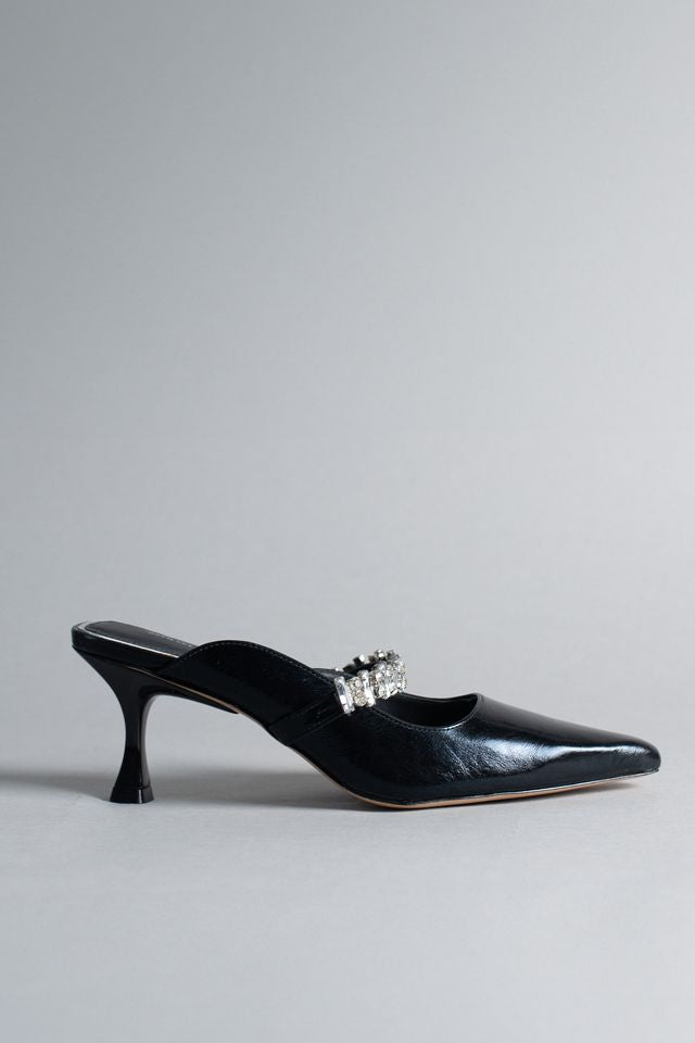 Agatha Embellished Strap Heel Mule