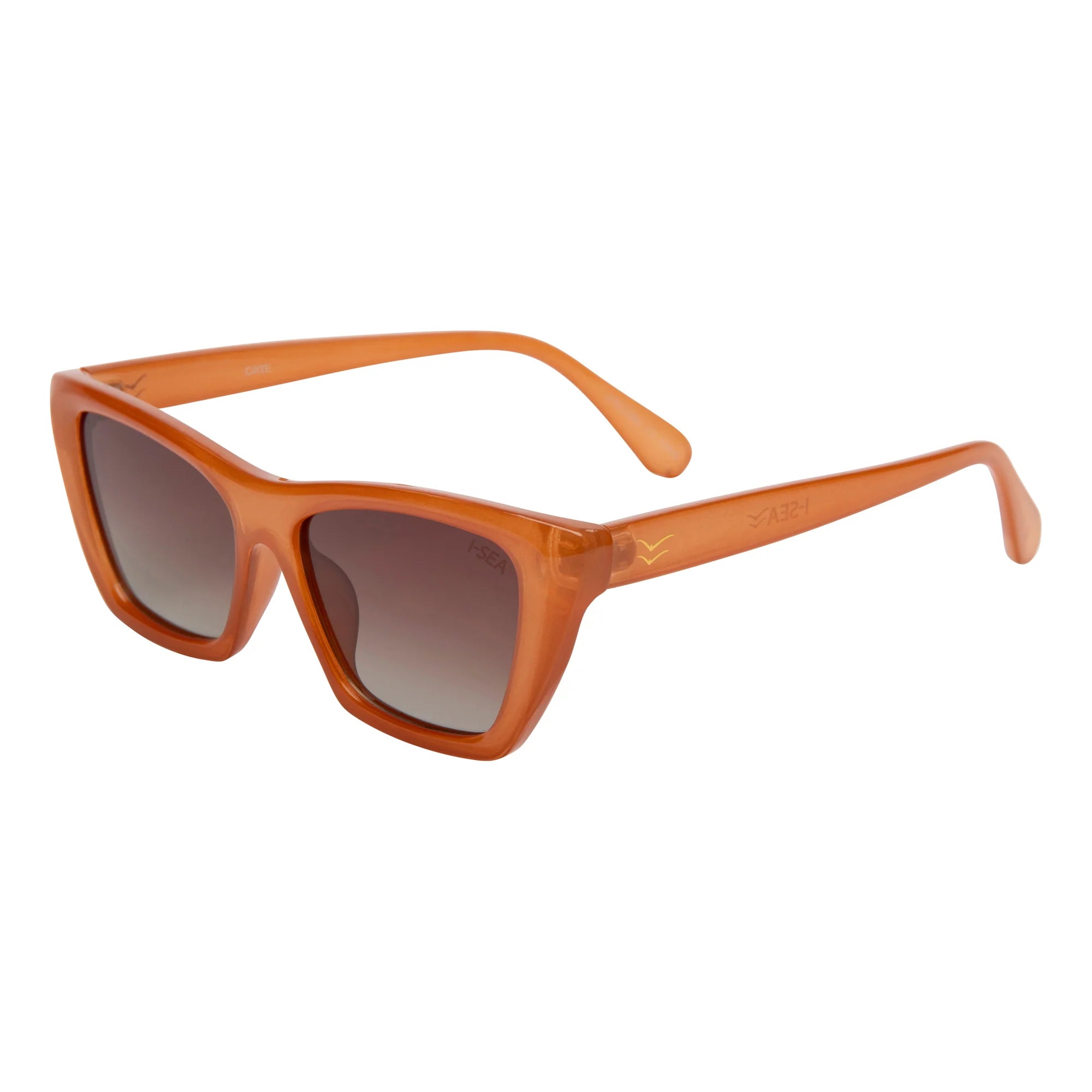 Cate Apricot/Brown Sunglasses