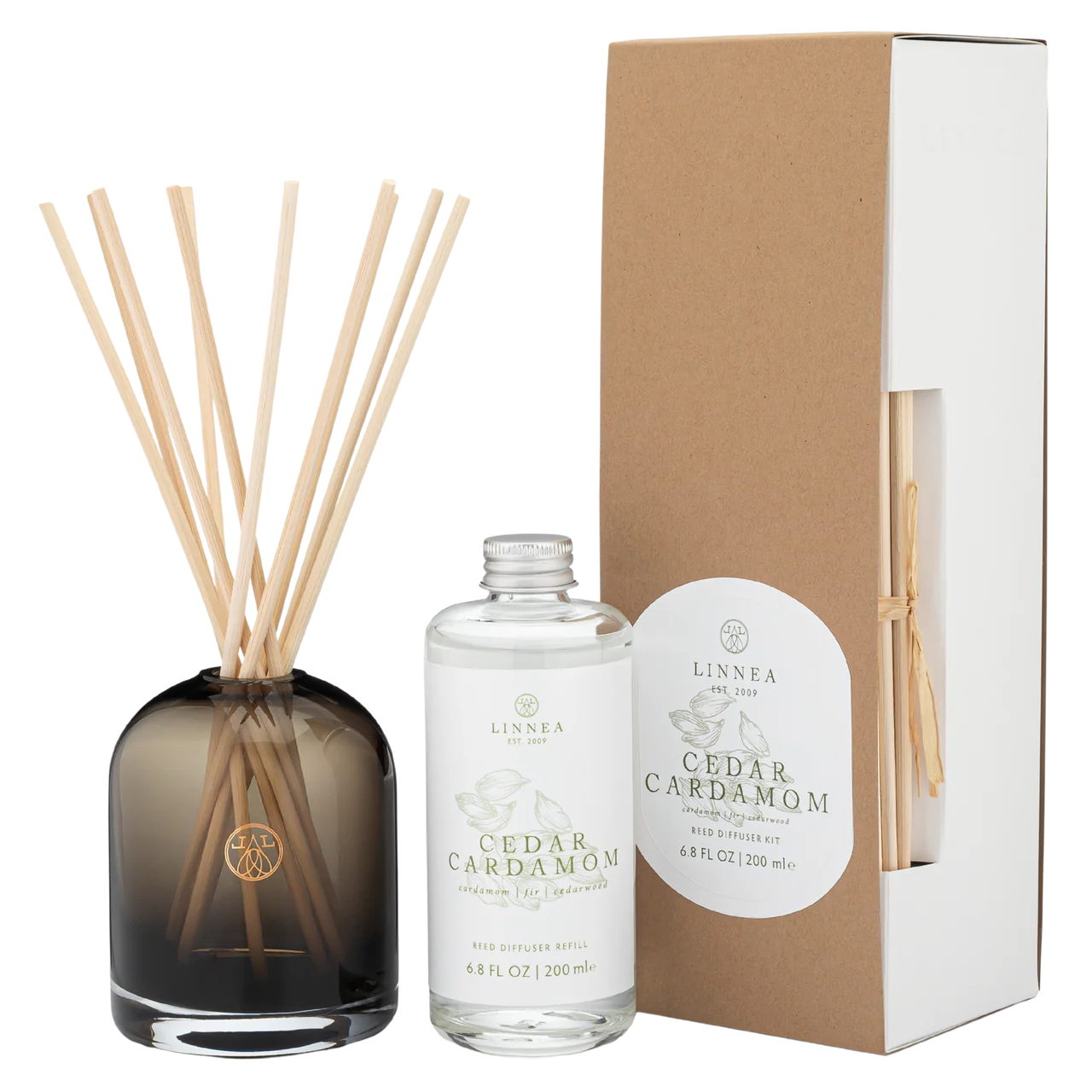 Cedar Cardamom Diffuser Set