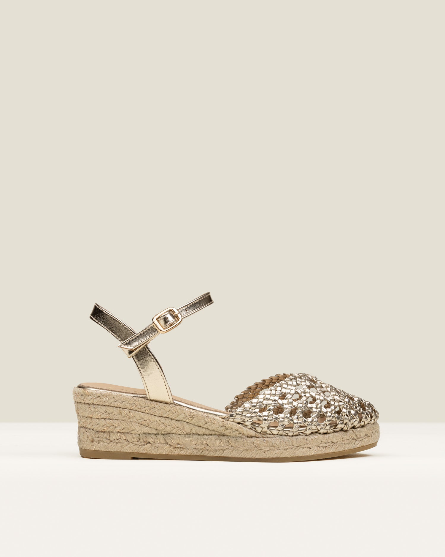 Copitre Gold Women’s Low Wedge Espadrilles