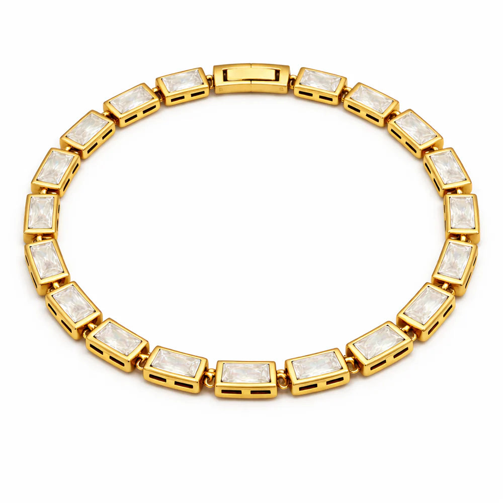 Monroe Baguette Bezel Tennis Bracelet