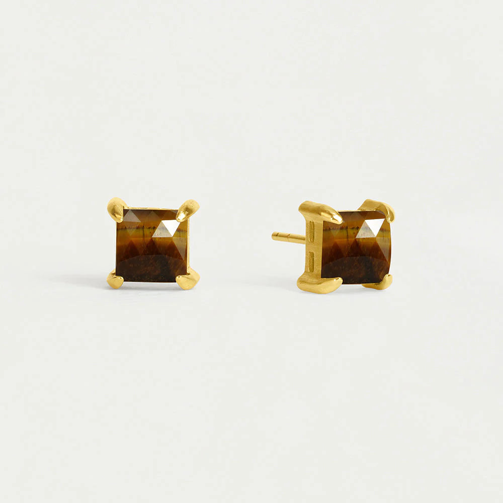 Nomad Midi Gemstone Stud Earrings