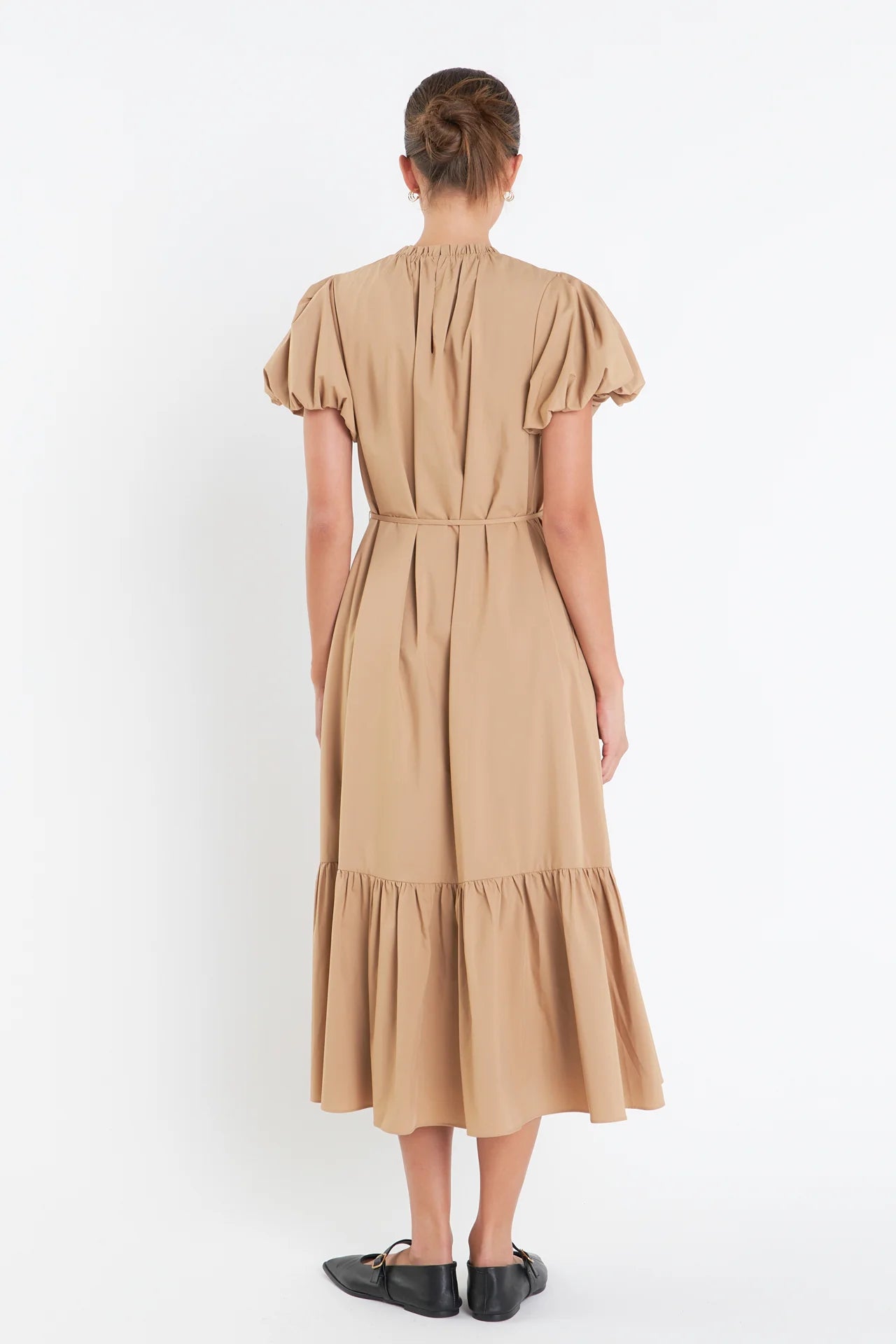 Skinny Belted Midi Dress