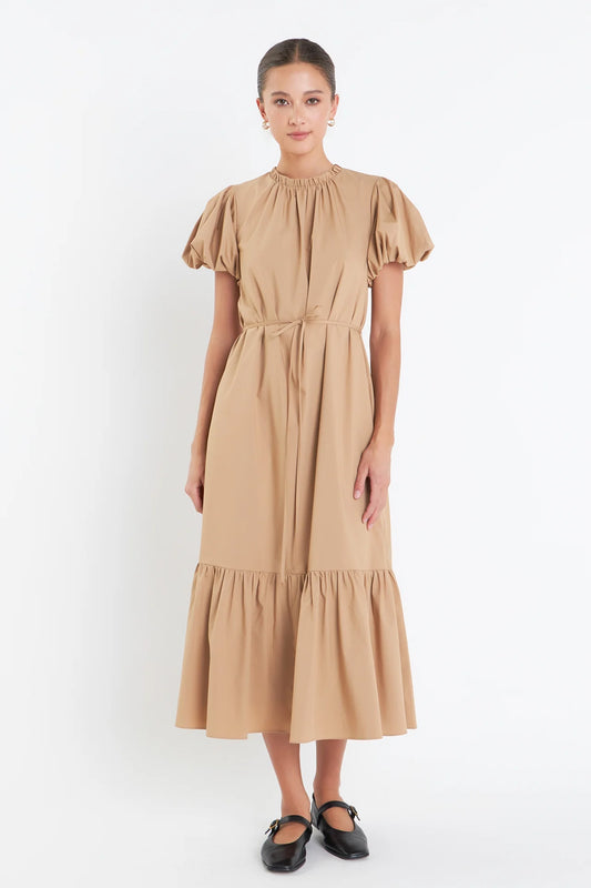 Skinny Belted Midi Dress