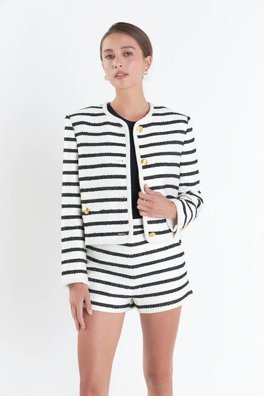 Striped Tweed Jacket