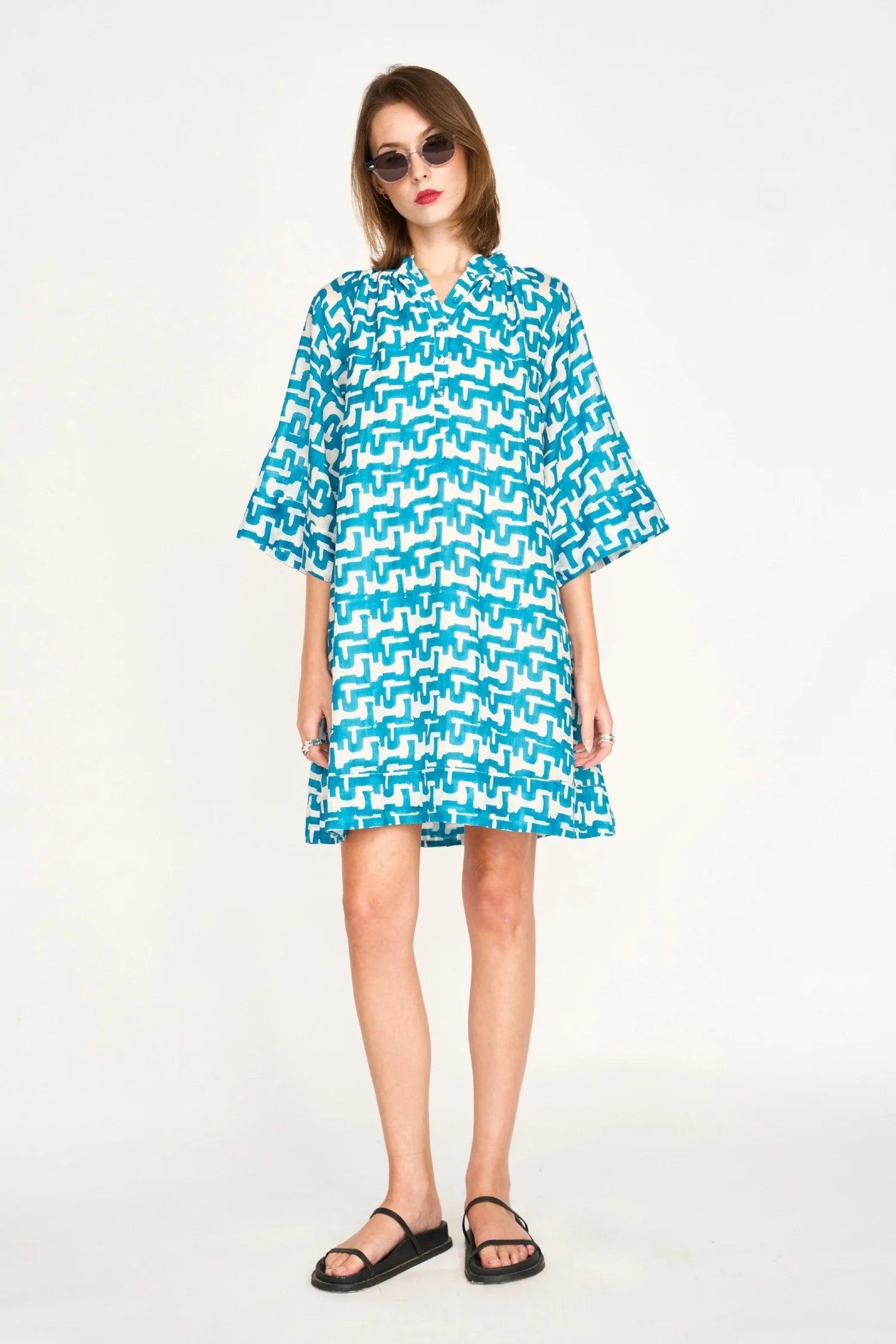 Faro Dress in Azure Popova