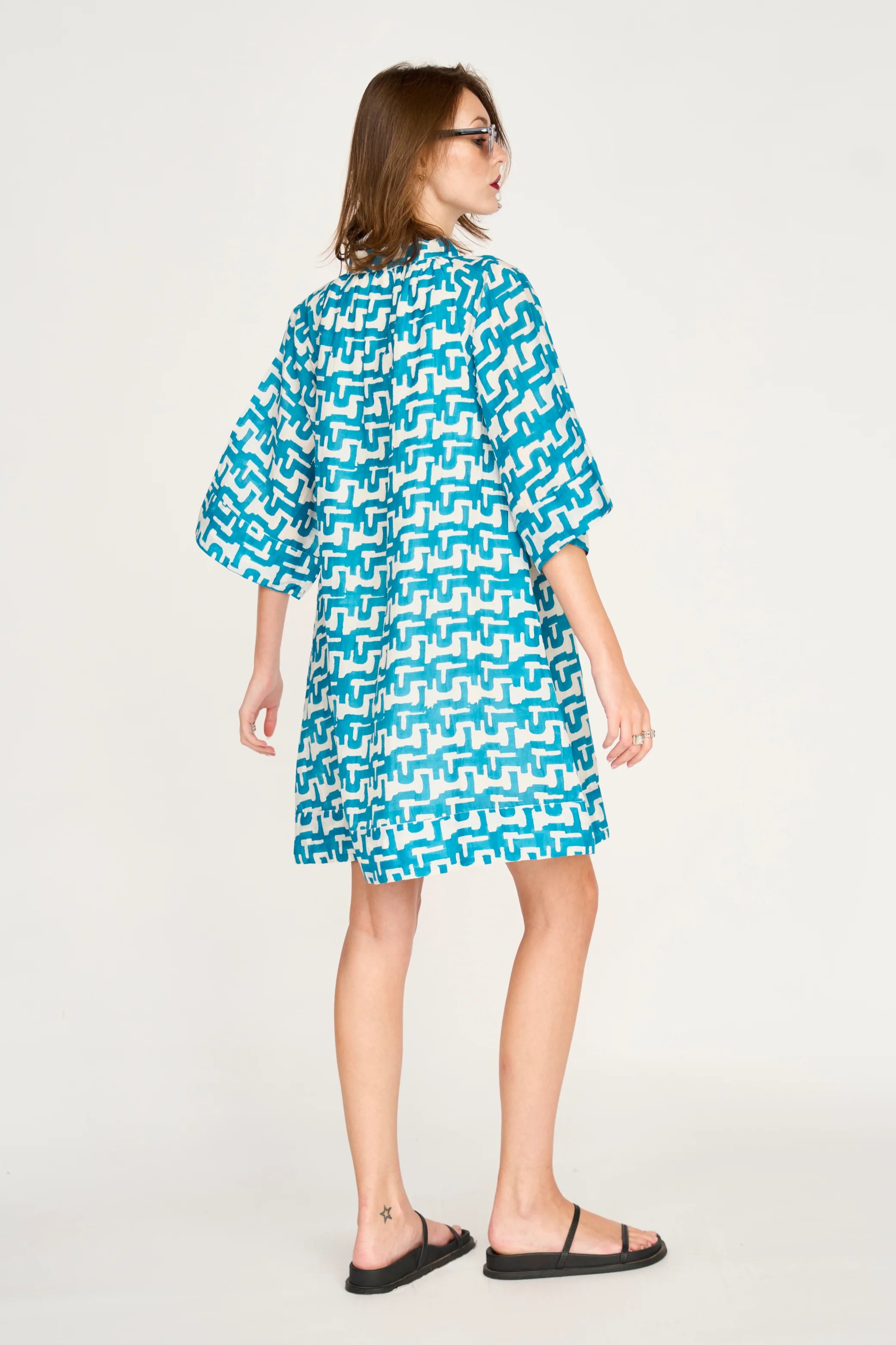 Faro Dress in Azure Popova