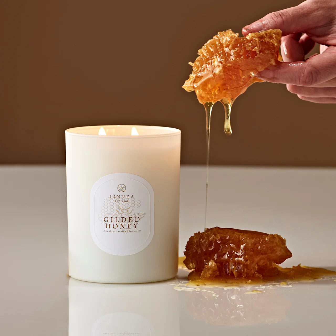 Gilded Honey Large Candle