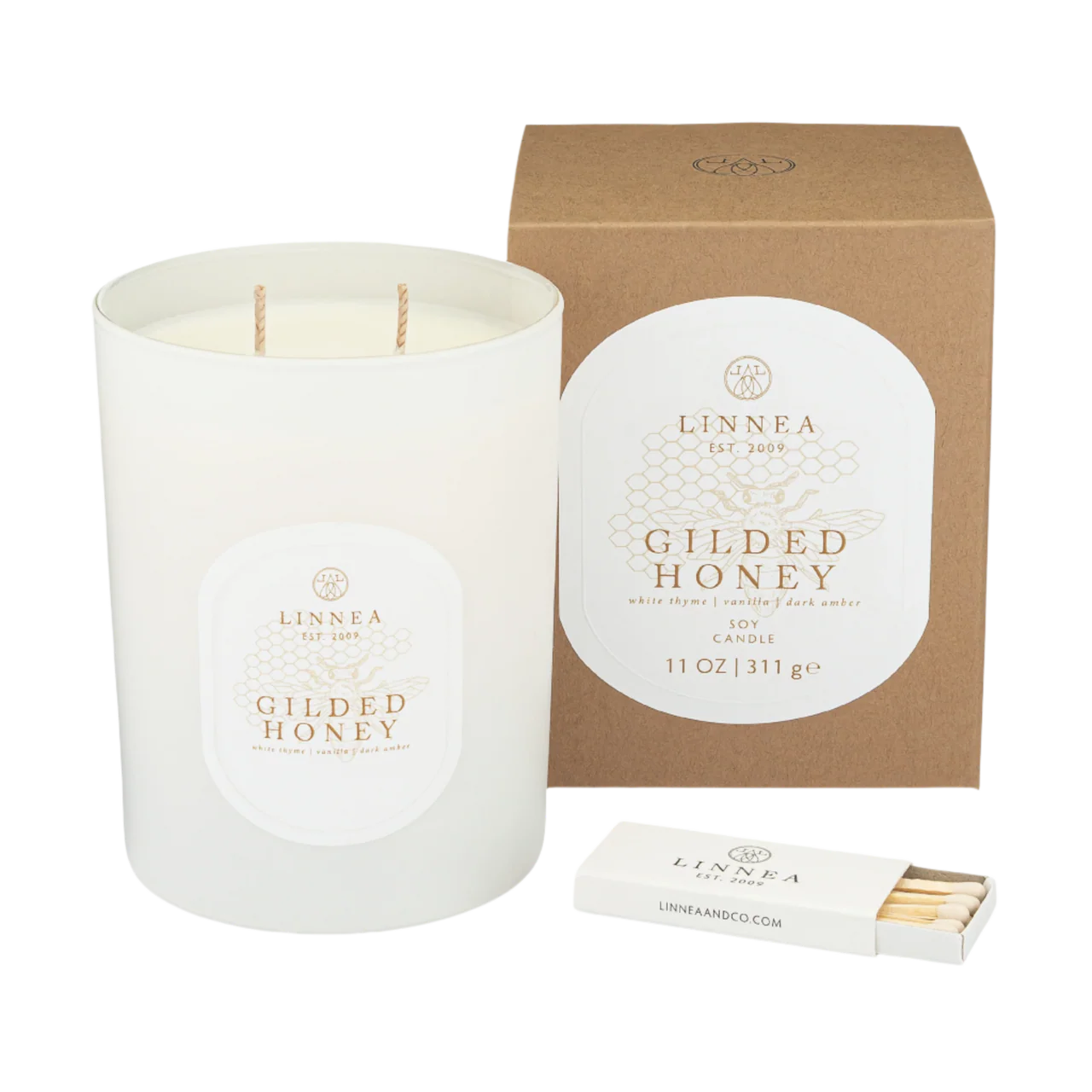 Gilded Honey Large Candle