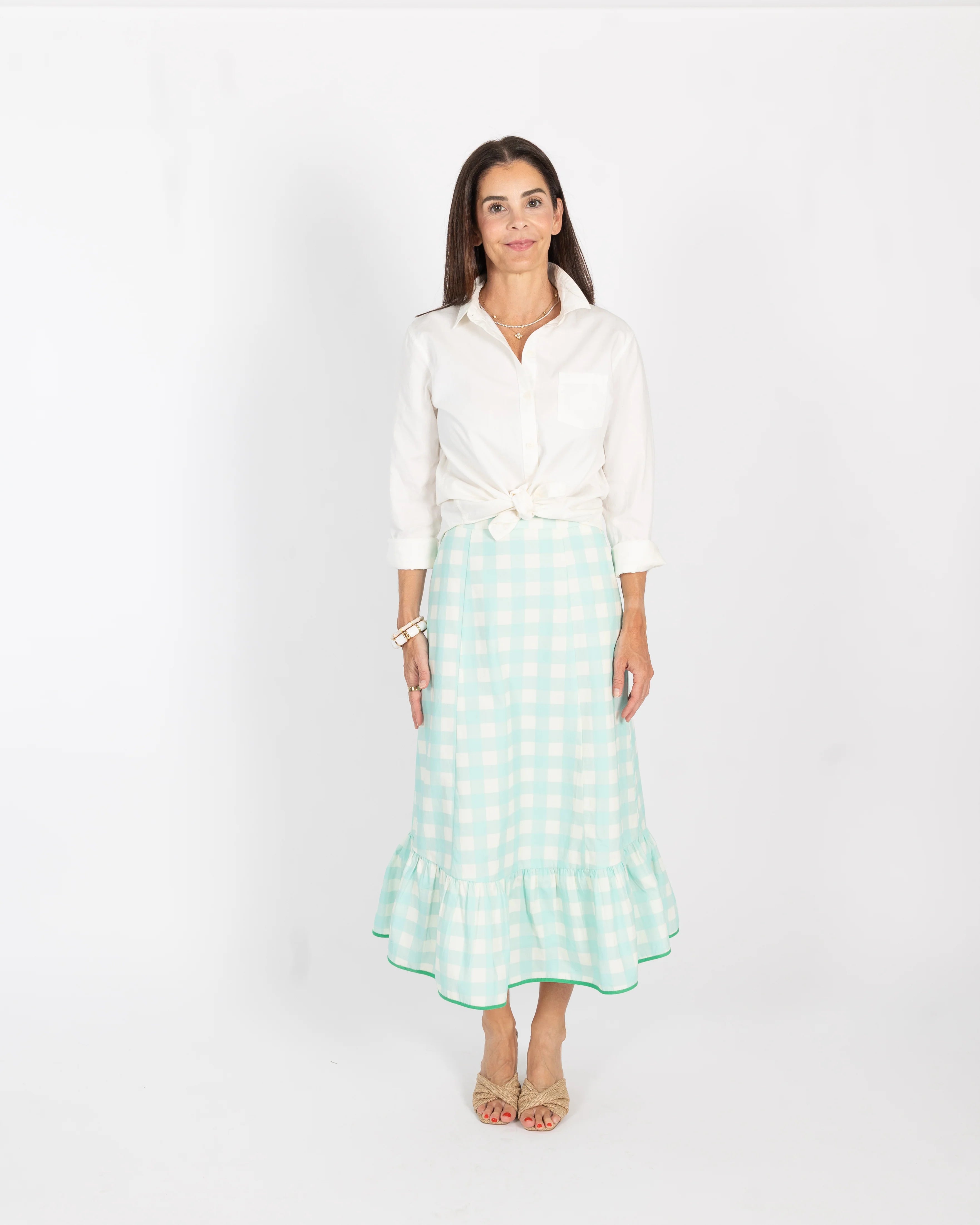 Addie Skirt - Blue Bluffalo Check