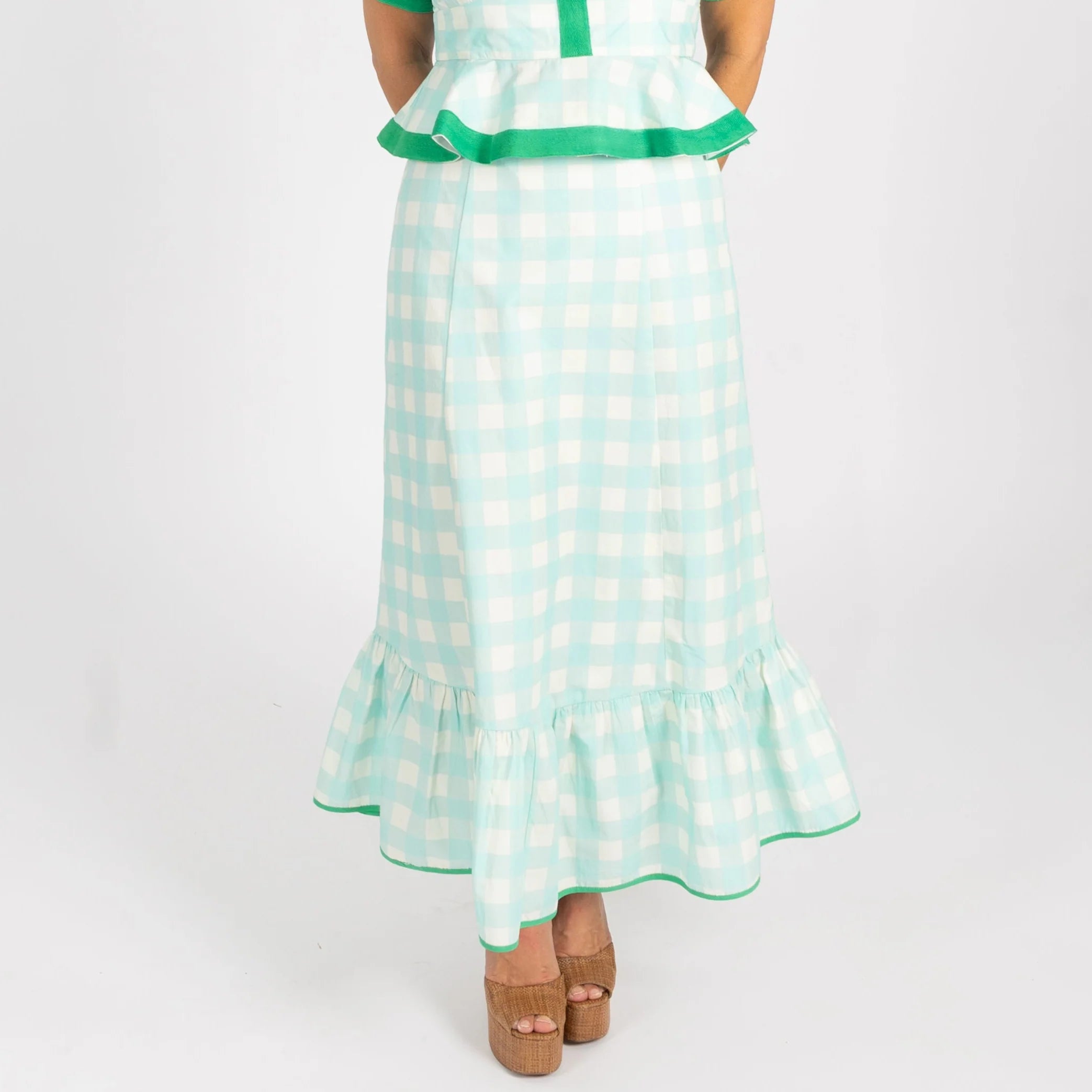 Addie Skirt - Blue Bluffalo Check