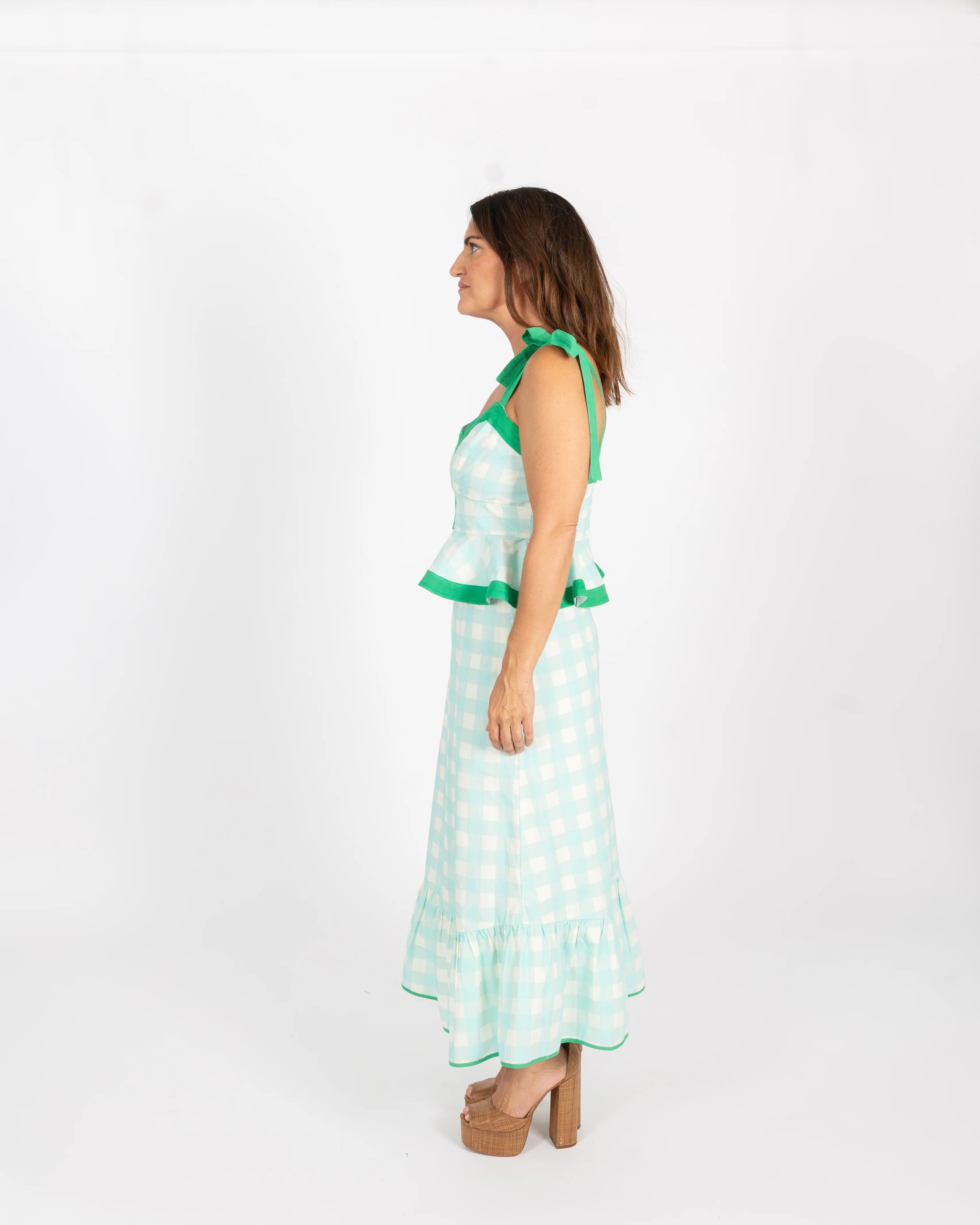 Addie Skirt - Blue Bluffalo Check