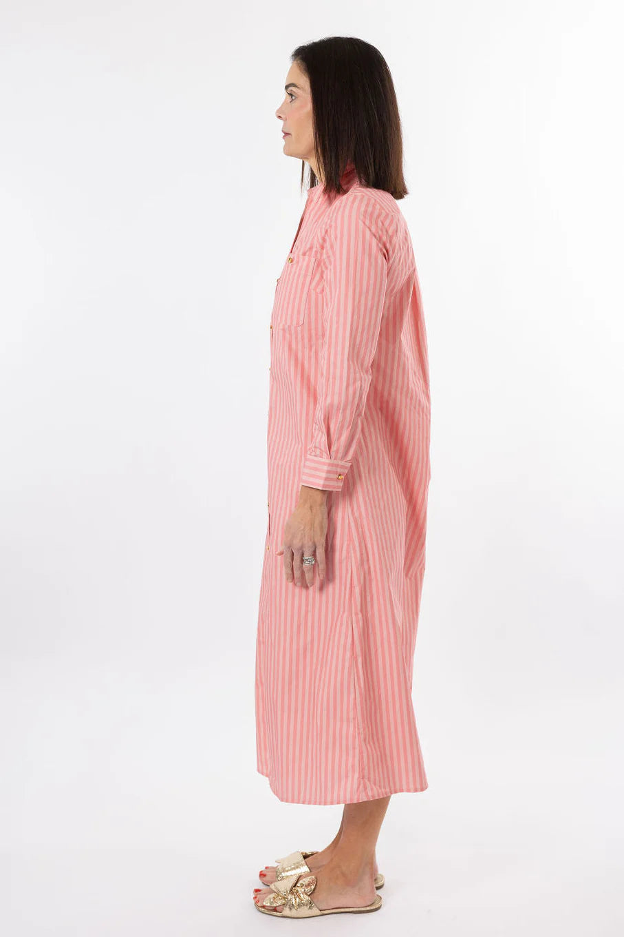 Harper Dress - Pink Stripe