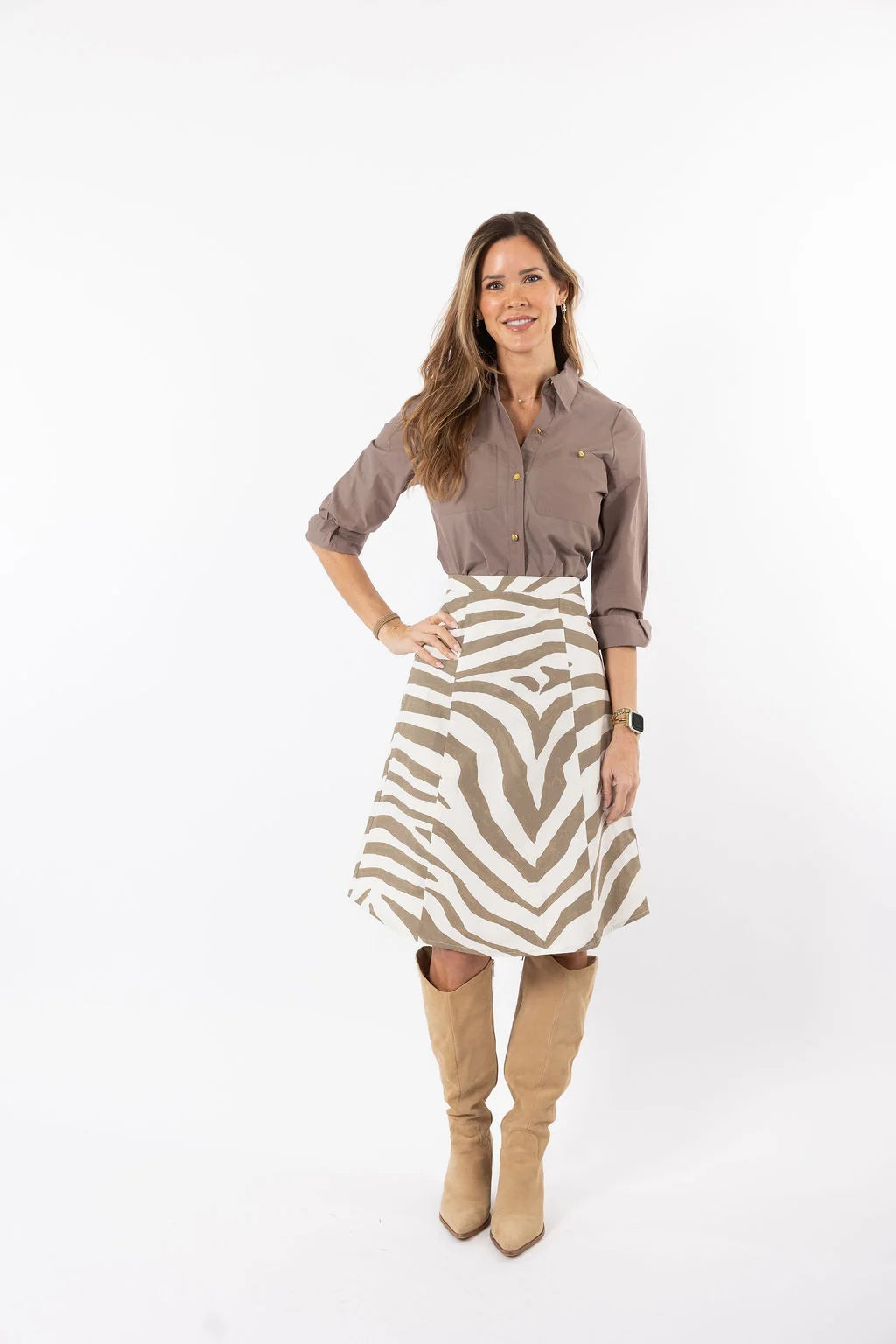 Frances Skirt in Zebra Print