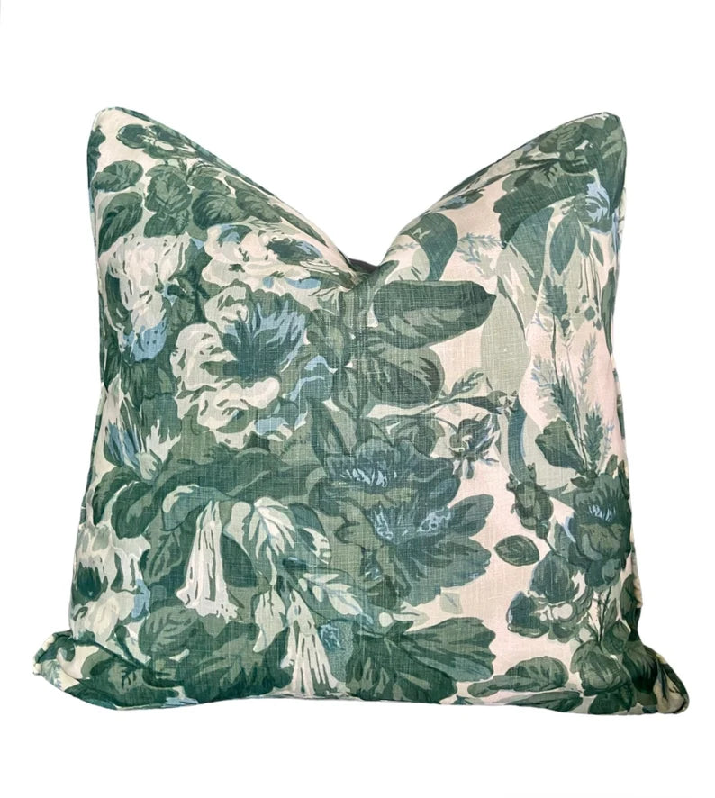 Grace Cyan Floral Pillow