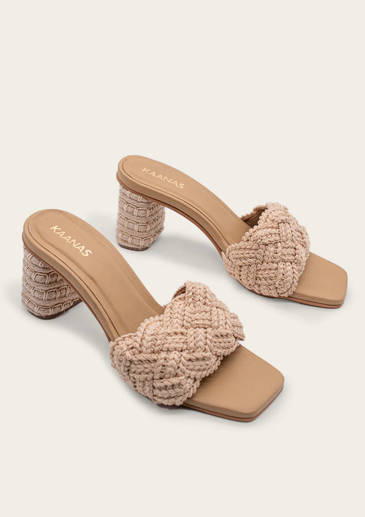 Caliope Chunky Braided Yute Heel Sandal