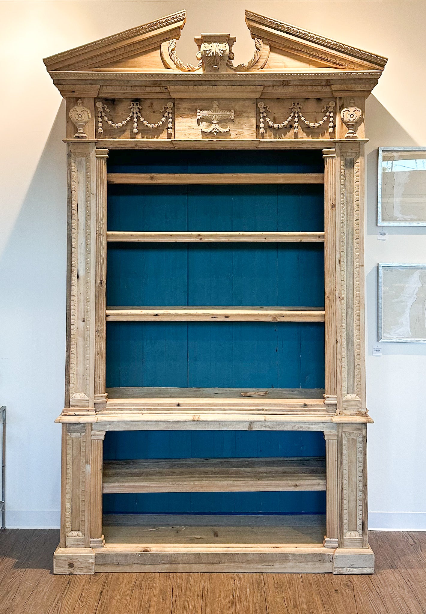 Antique Pine Bookcase – Leah Bailey Interiors