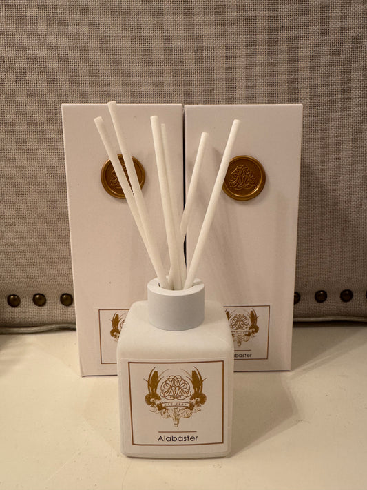 Mini Alabaster Luxury Diffuser Set