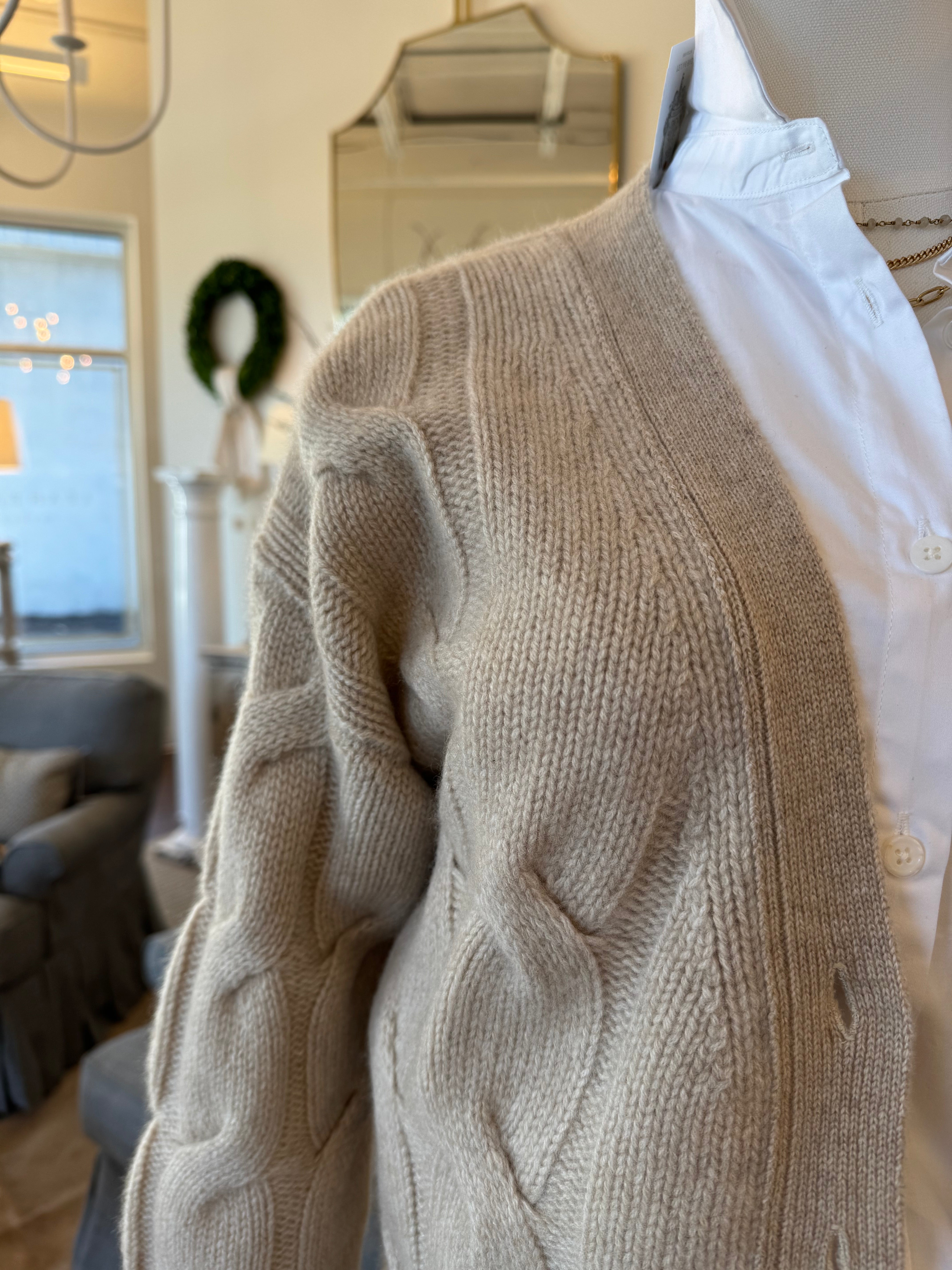 The Catherine Boxy Cable Cardi