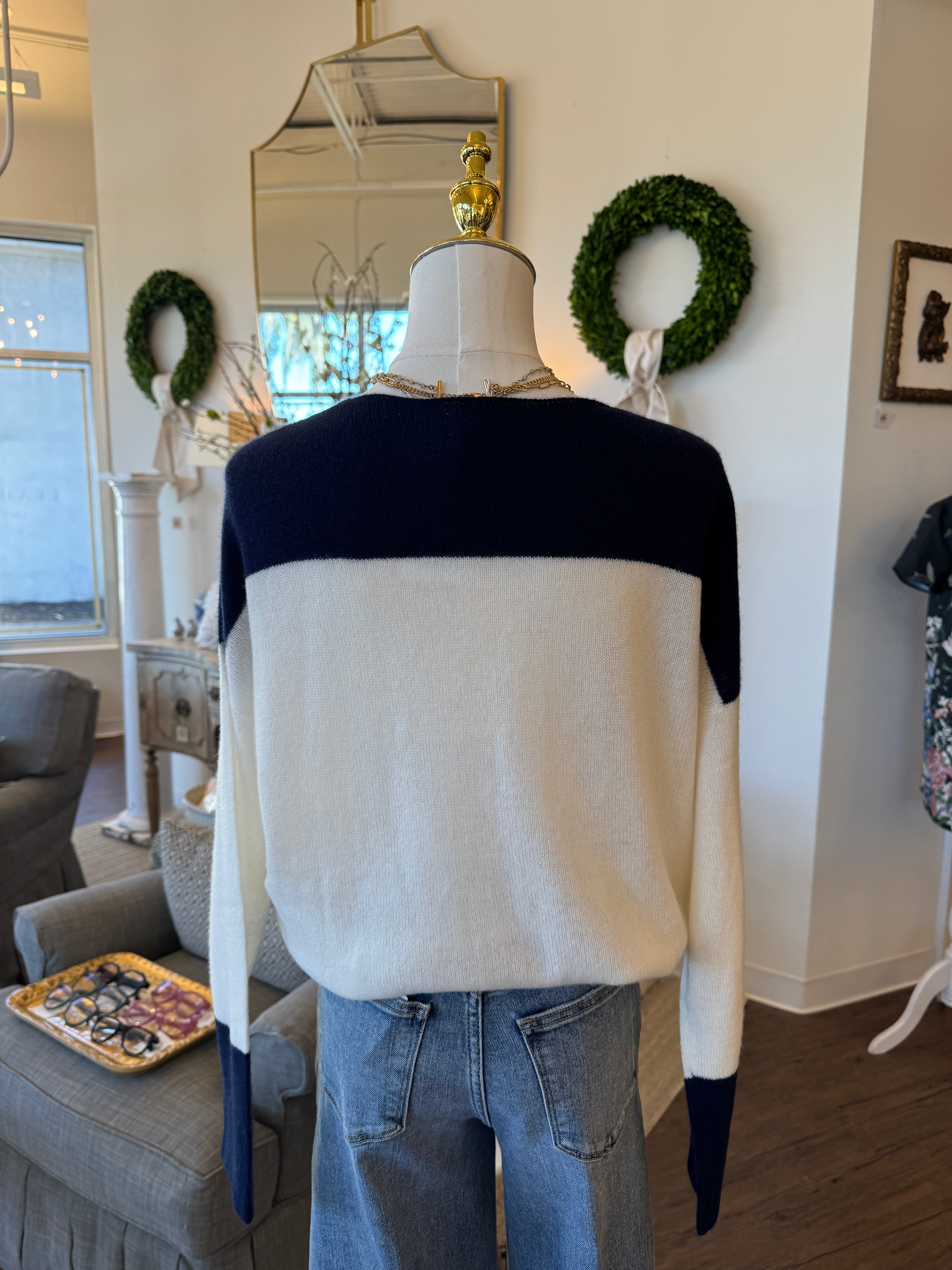 The Bluff Cashmere V-Neck Crew