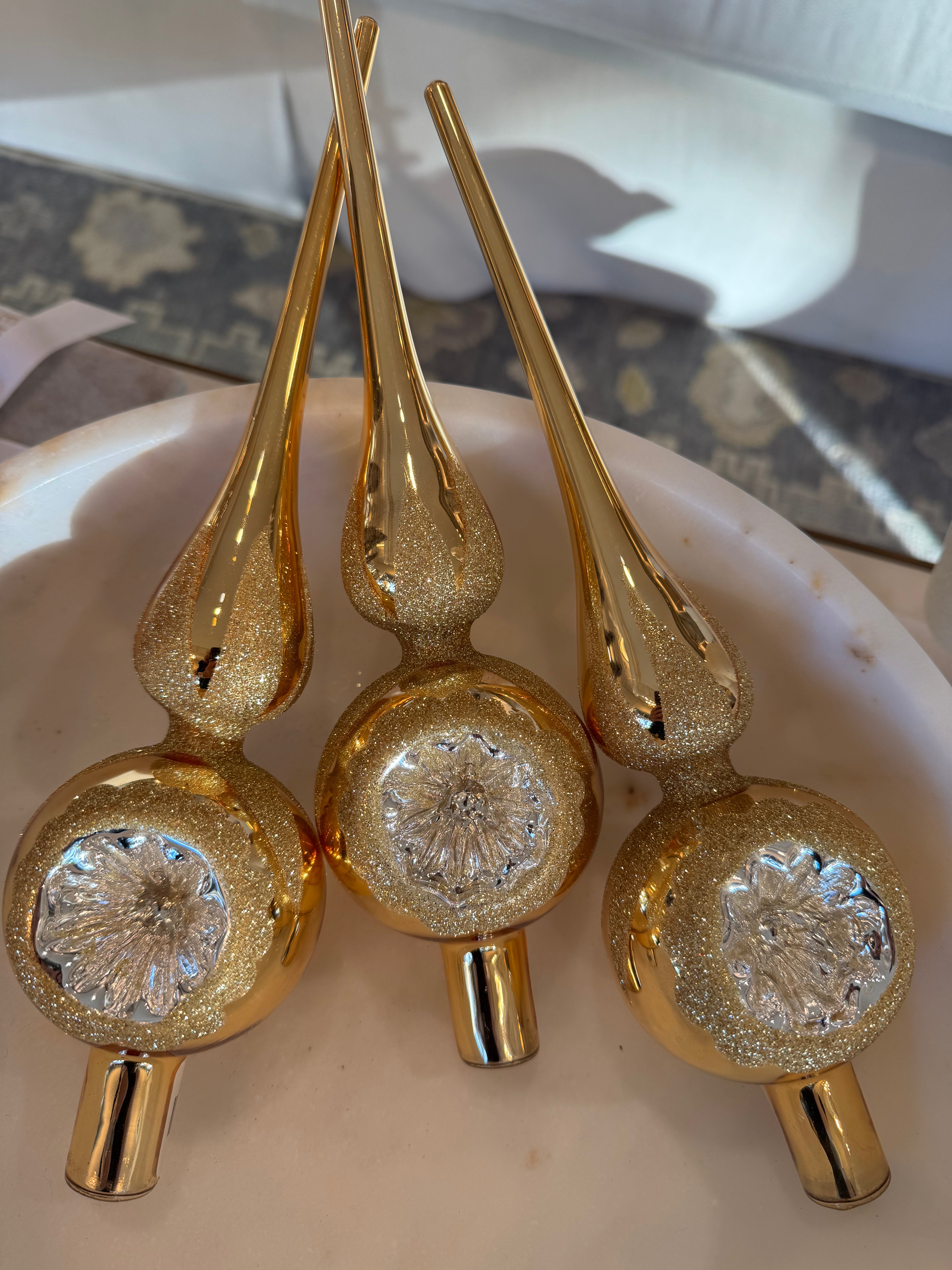 Glass Vintage Reflector Tree Topper