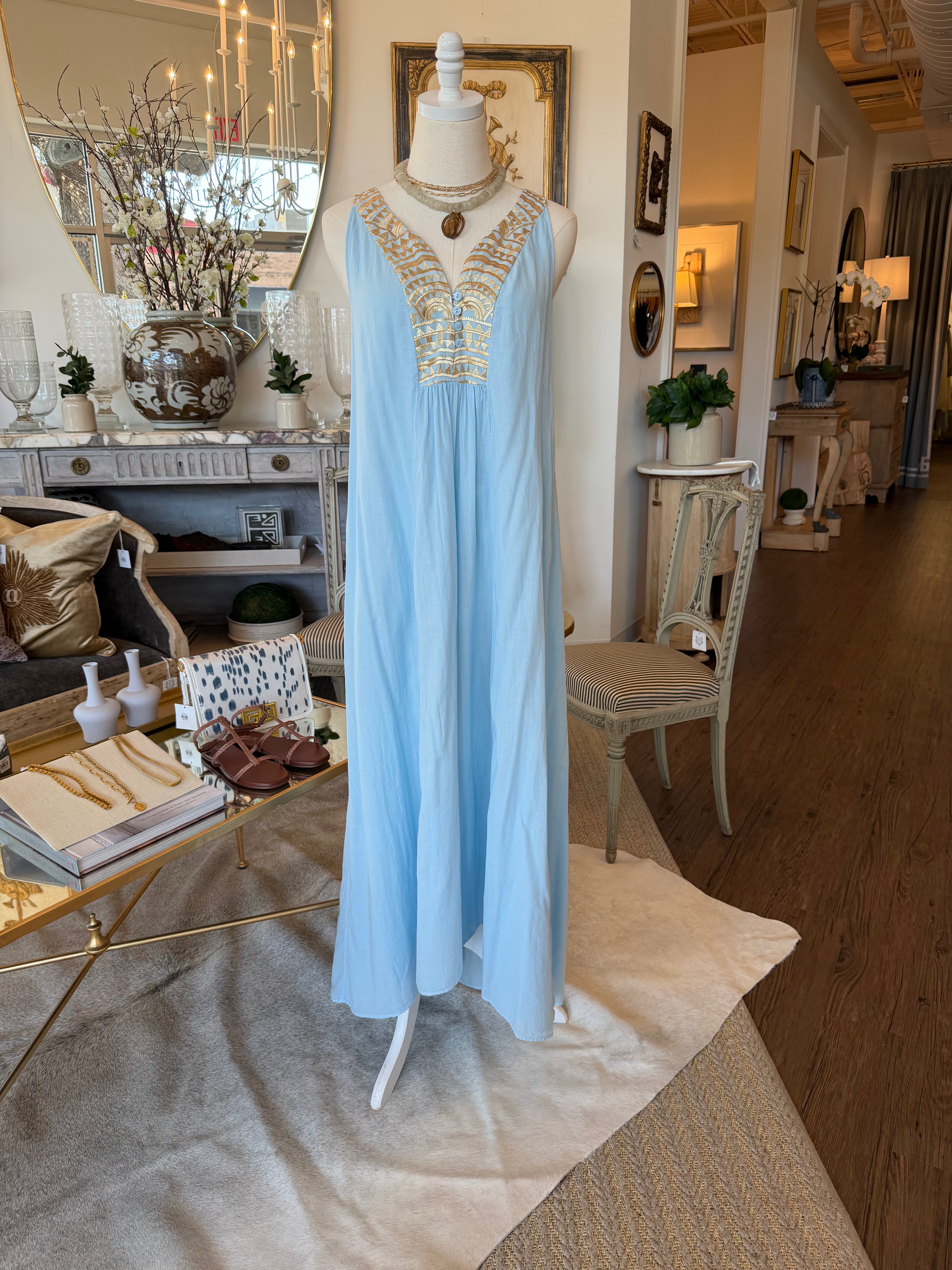 New Triangle Sleeveless Maxi Dress