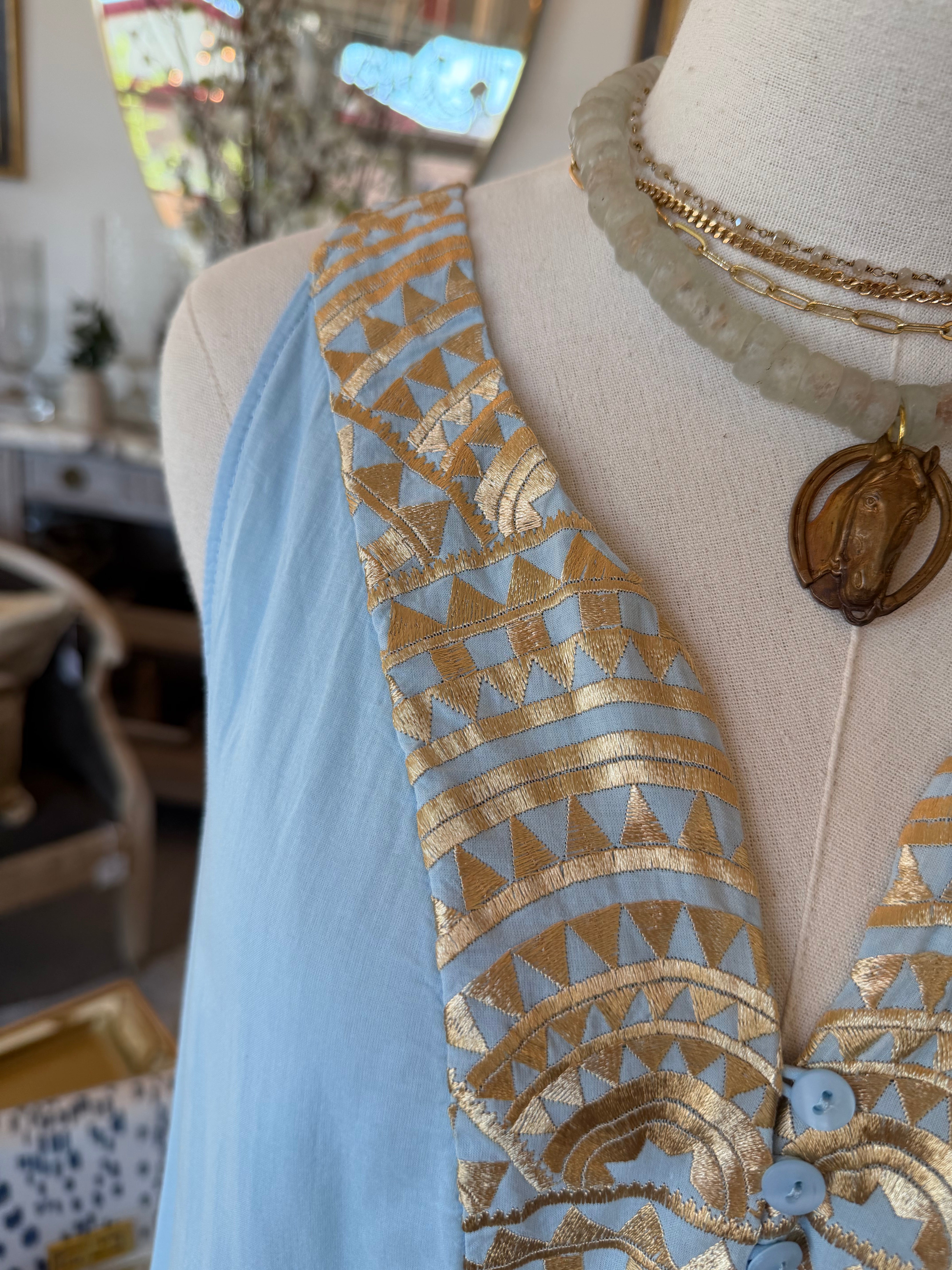 New Triangle Sleeveless Maxi Dress