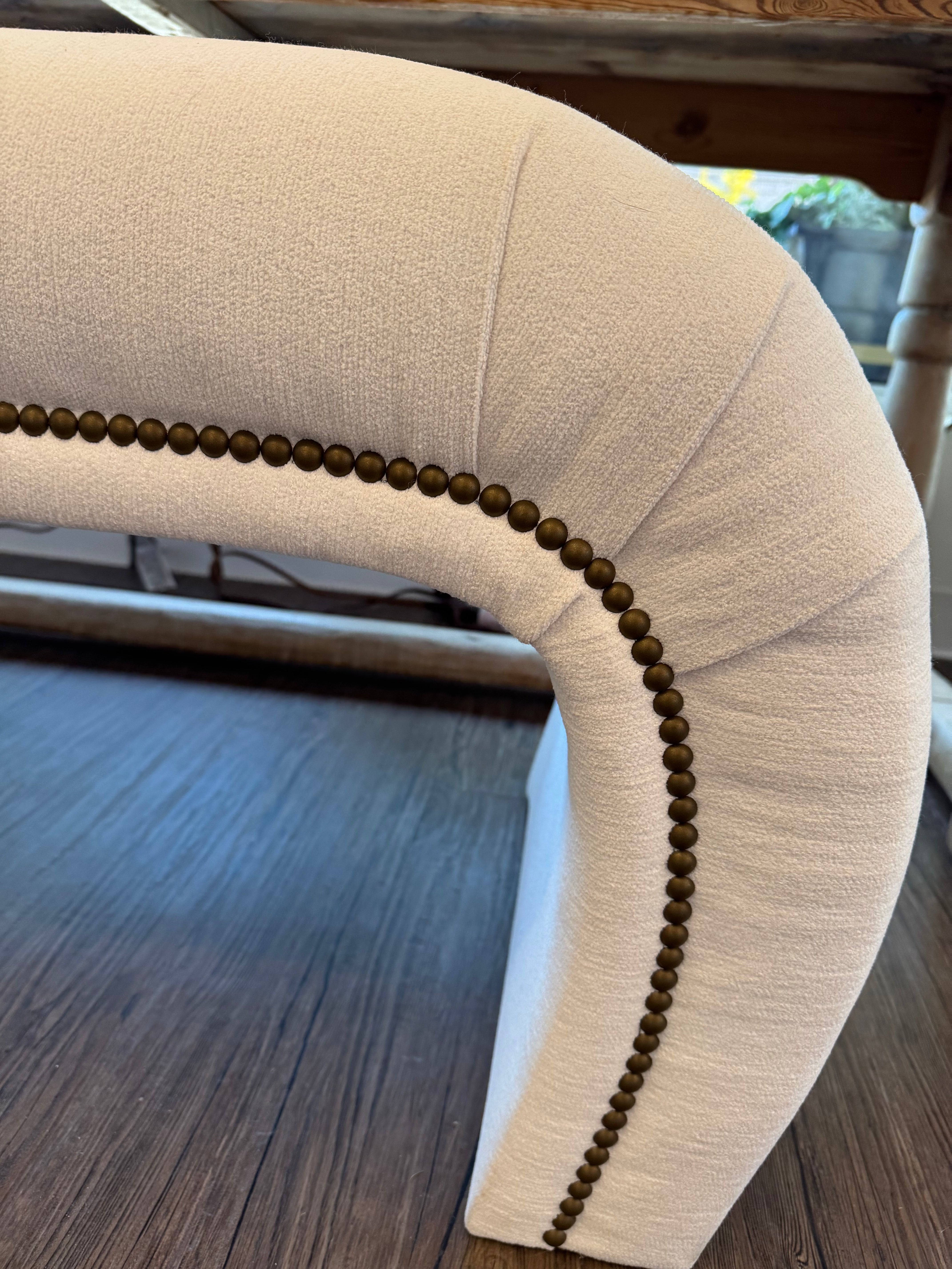 Upholstered Bench With Nail Heads