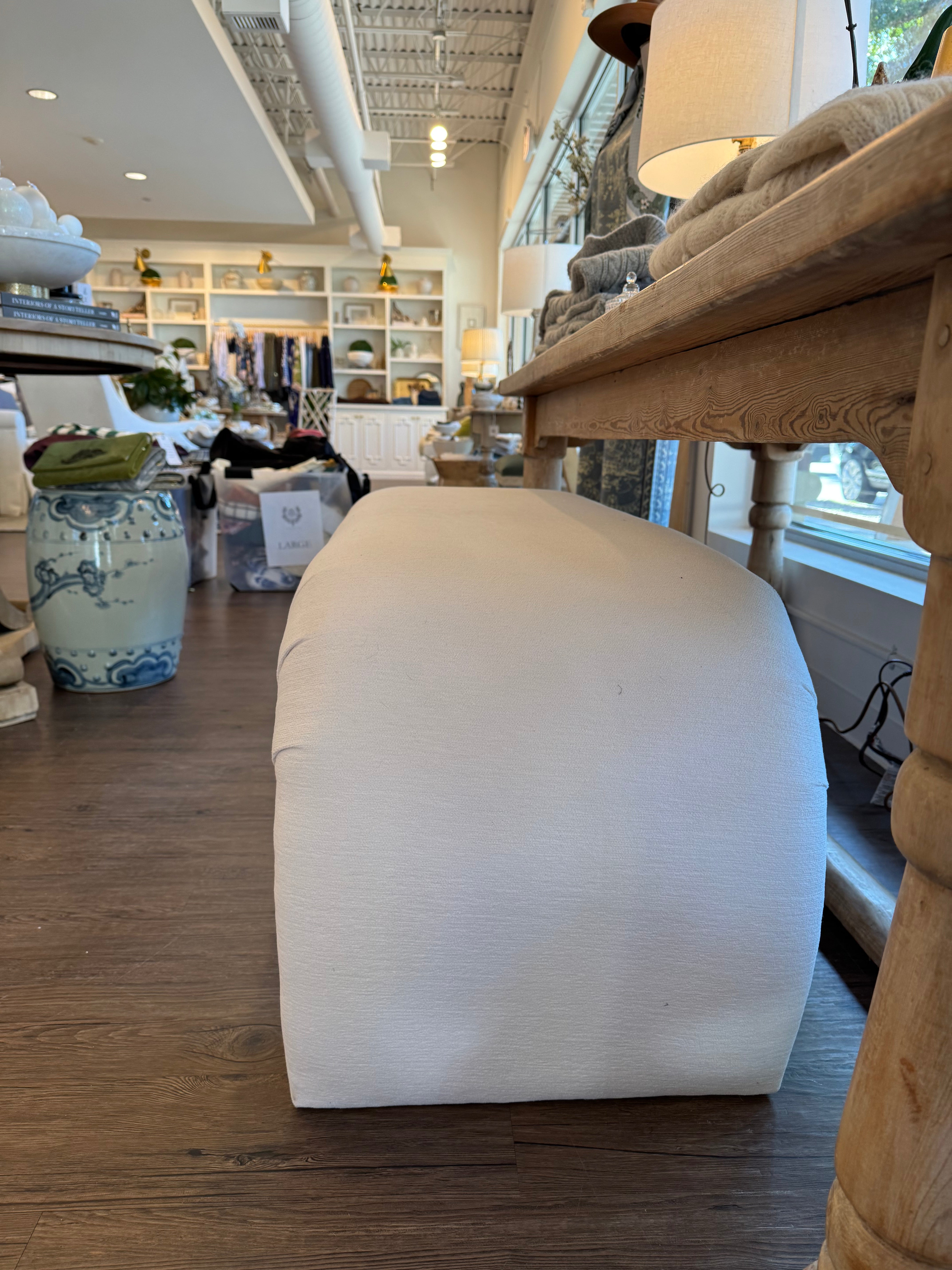 Upholstered Bench With Nail Heads