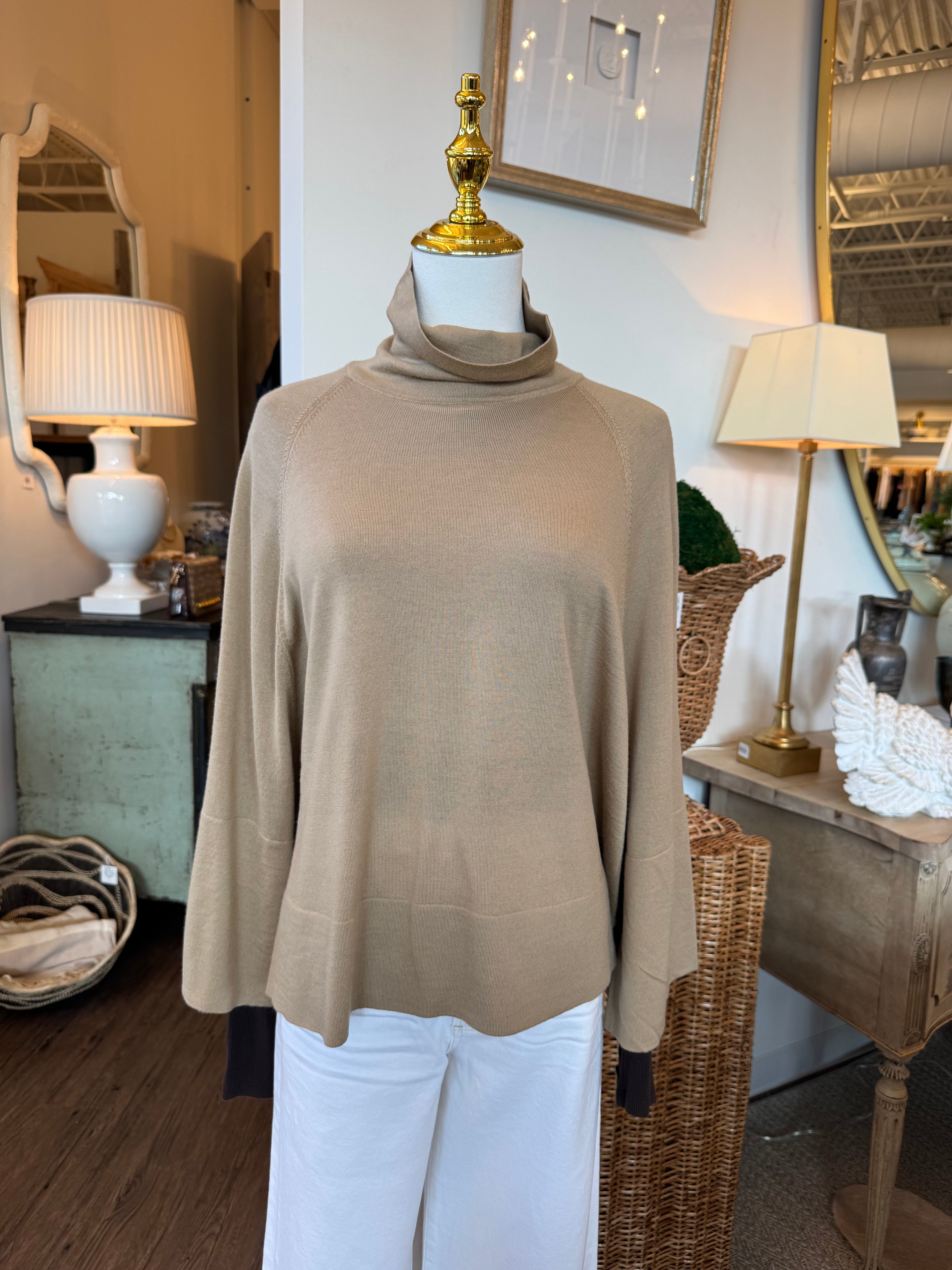 Cozy Poncho with Oversized Raglan Sleeves