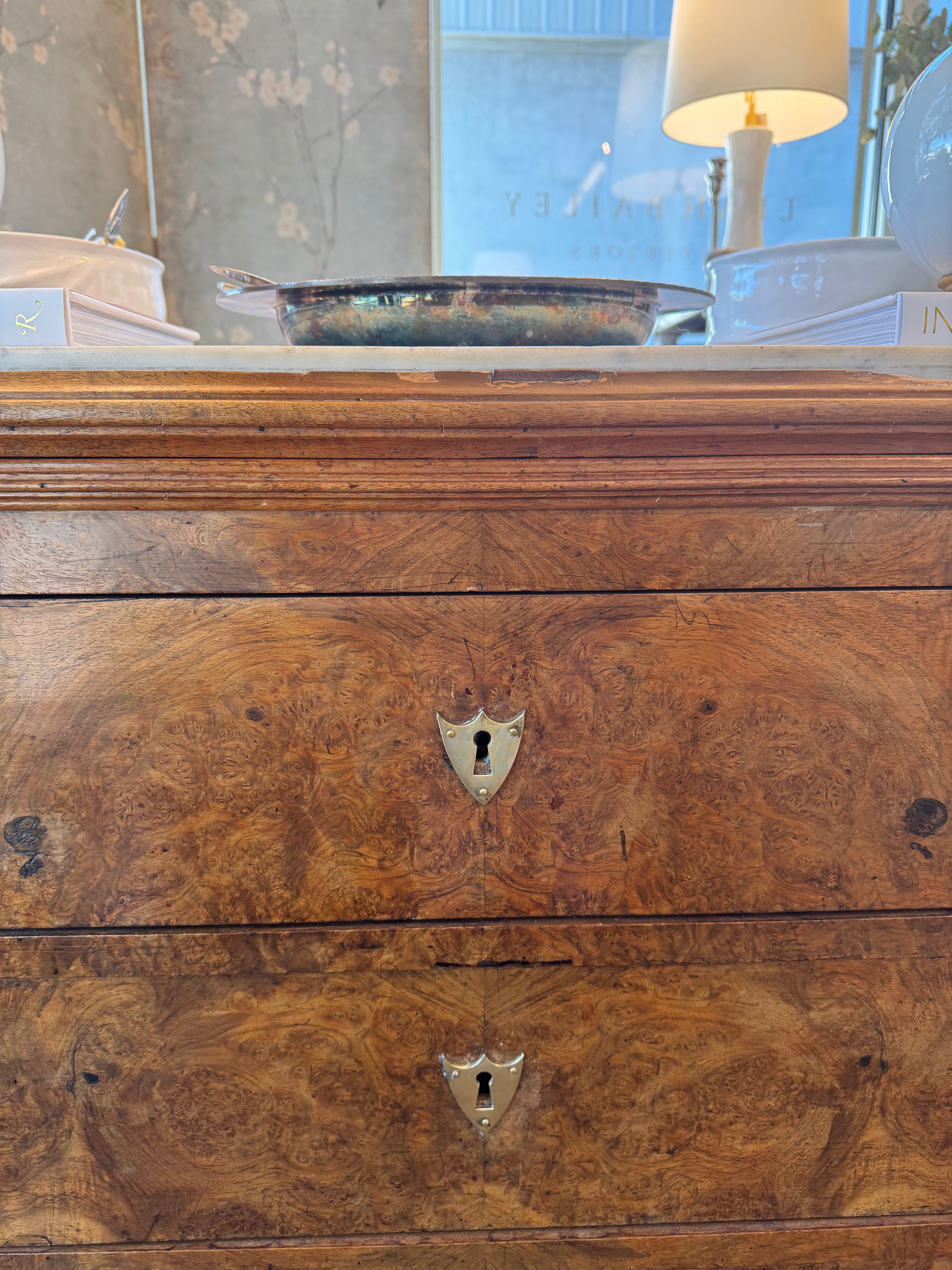 Antique Chest with White Marble Top