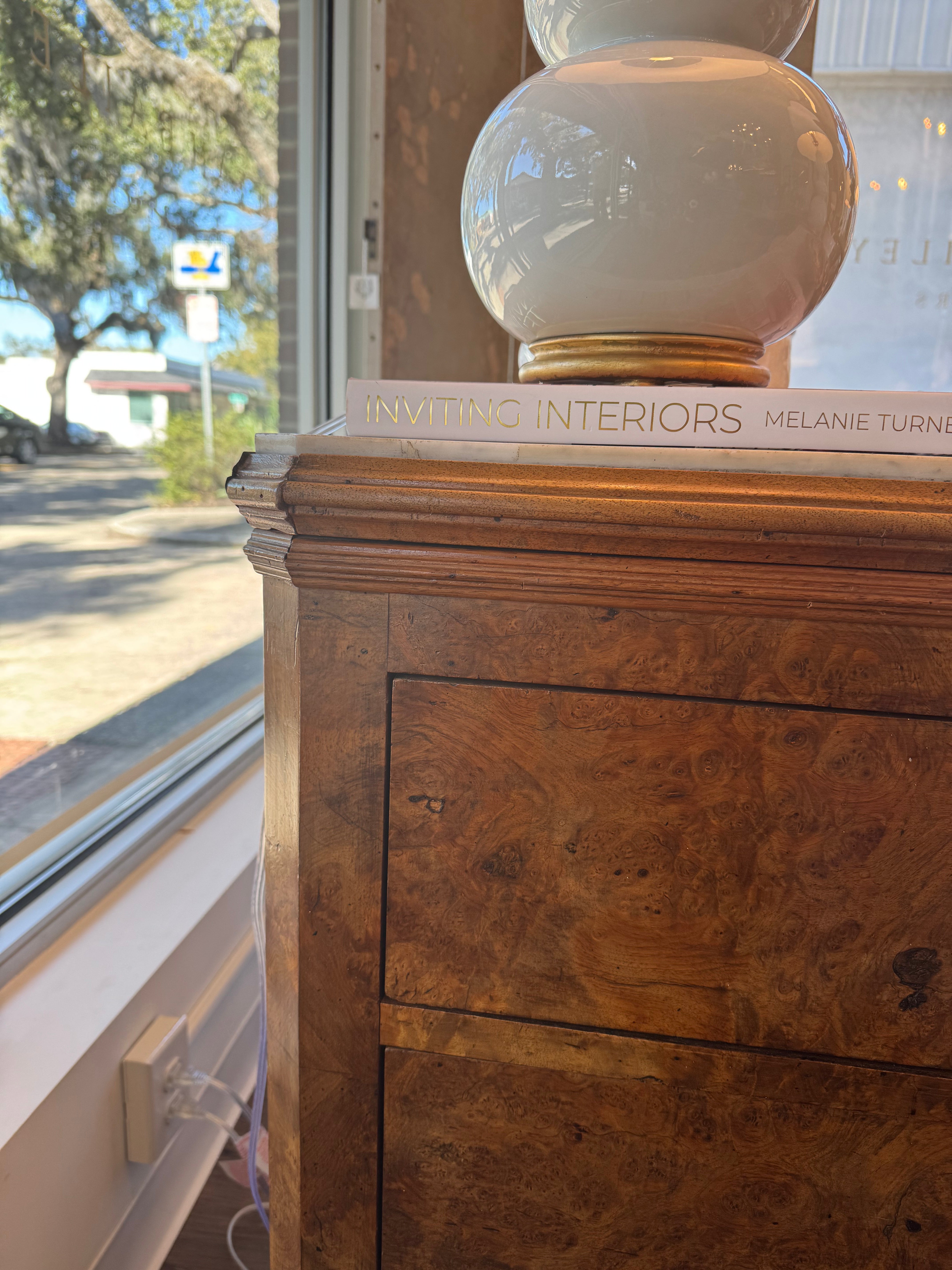 Antique Chest with White Marble Top