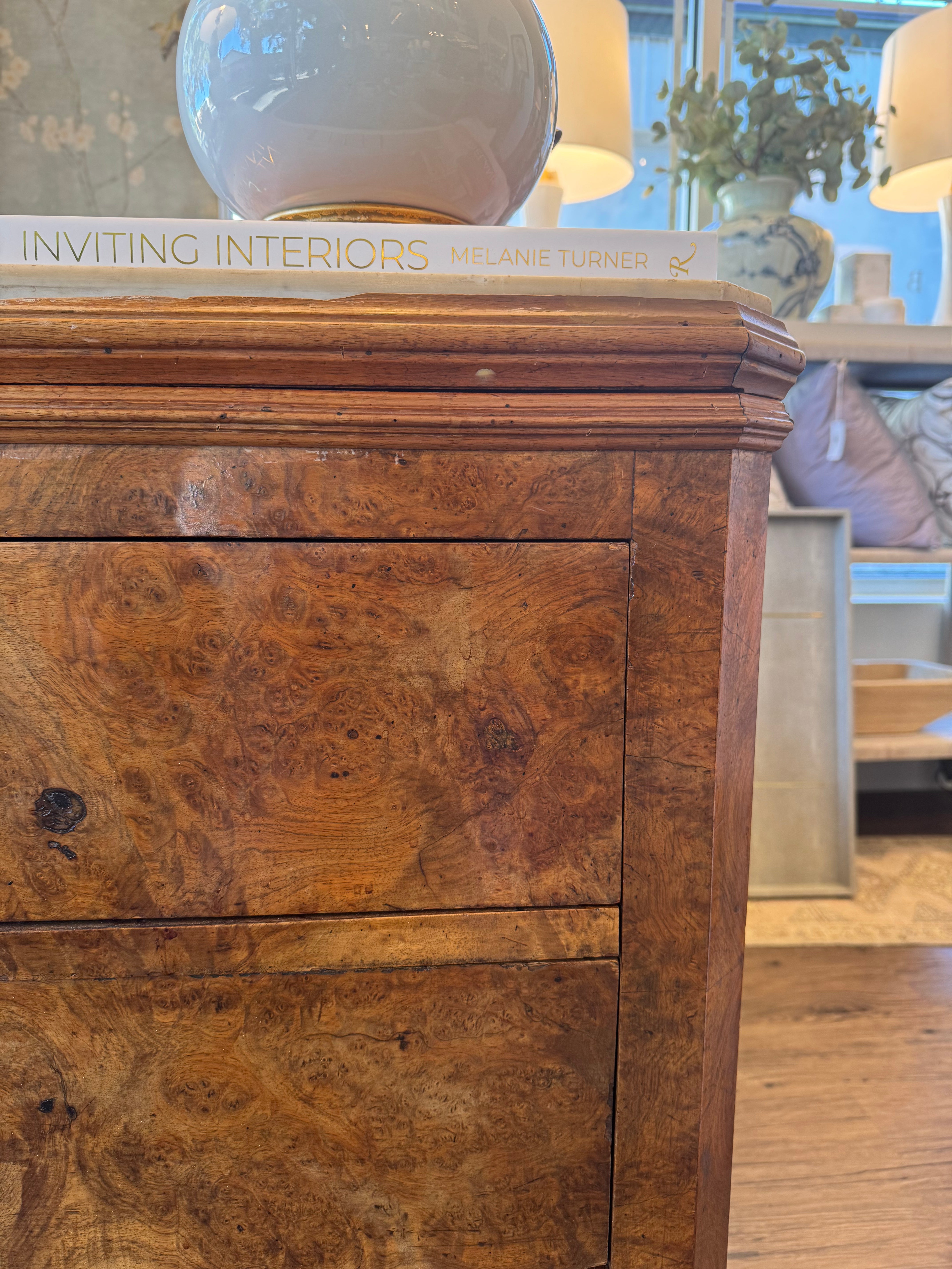 Antique Chest with White Marble Top