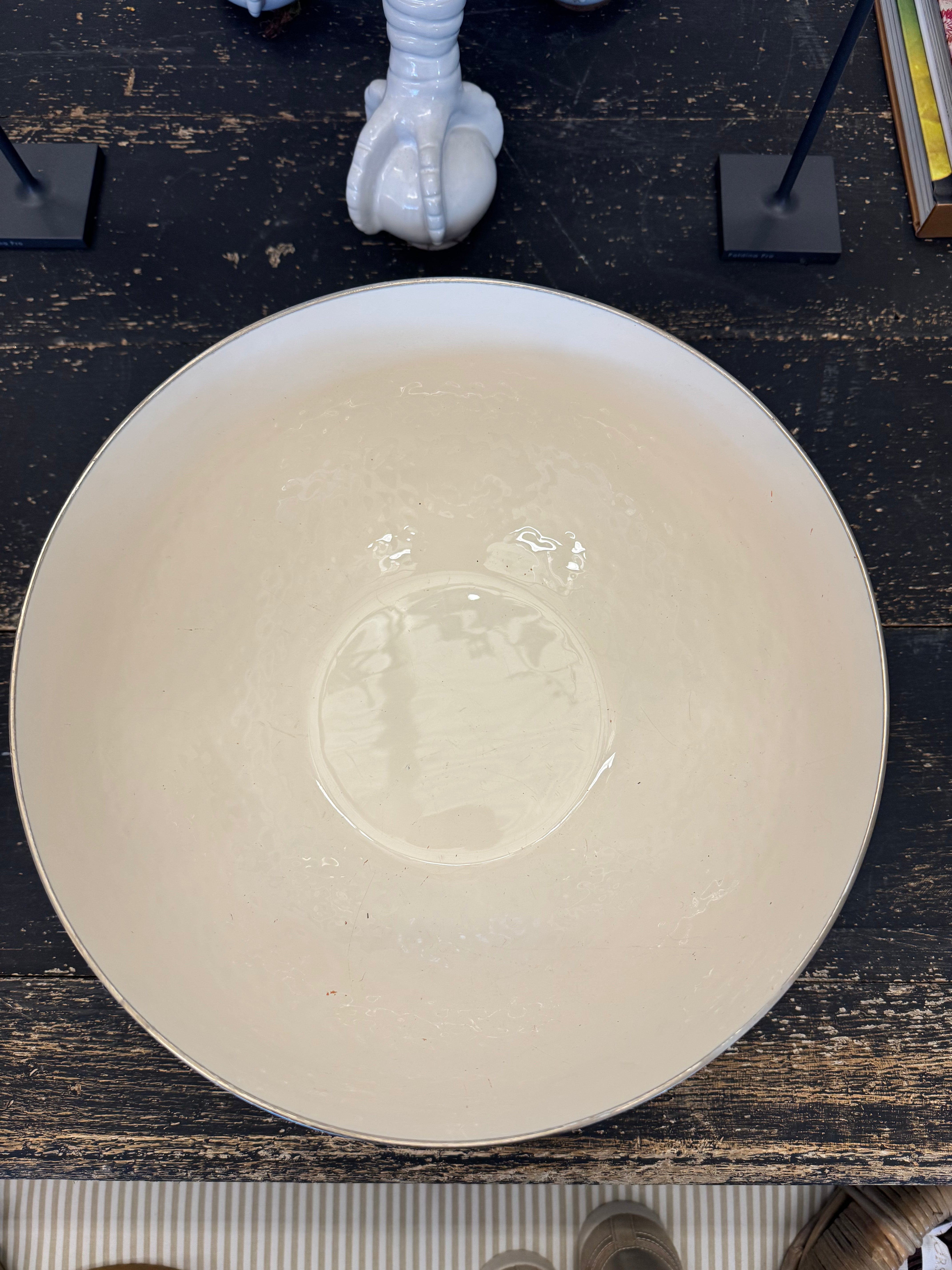 Gold Metal Hammered Bowl