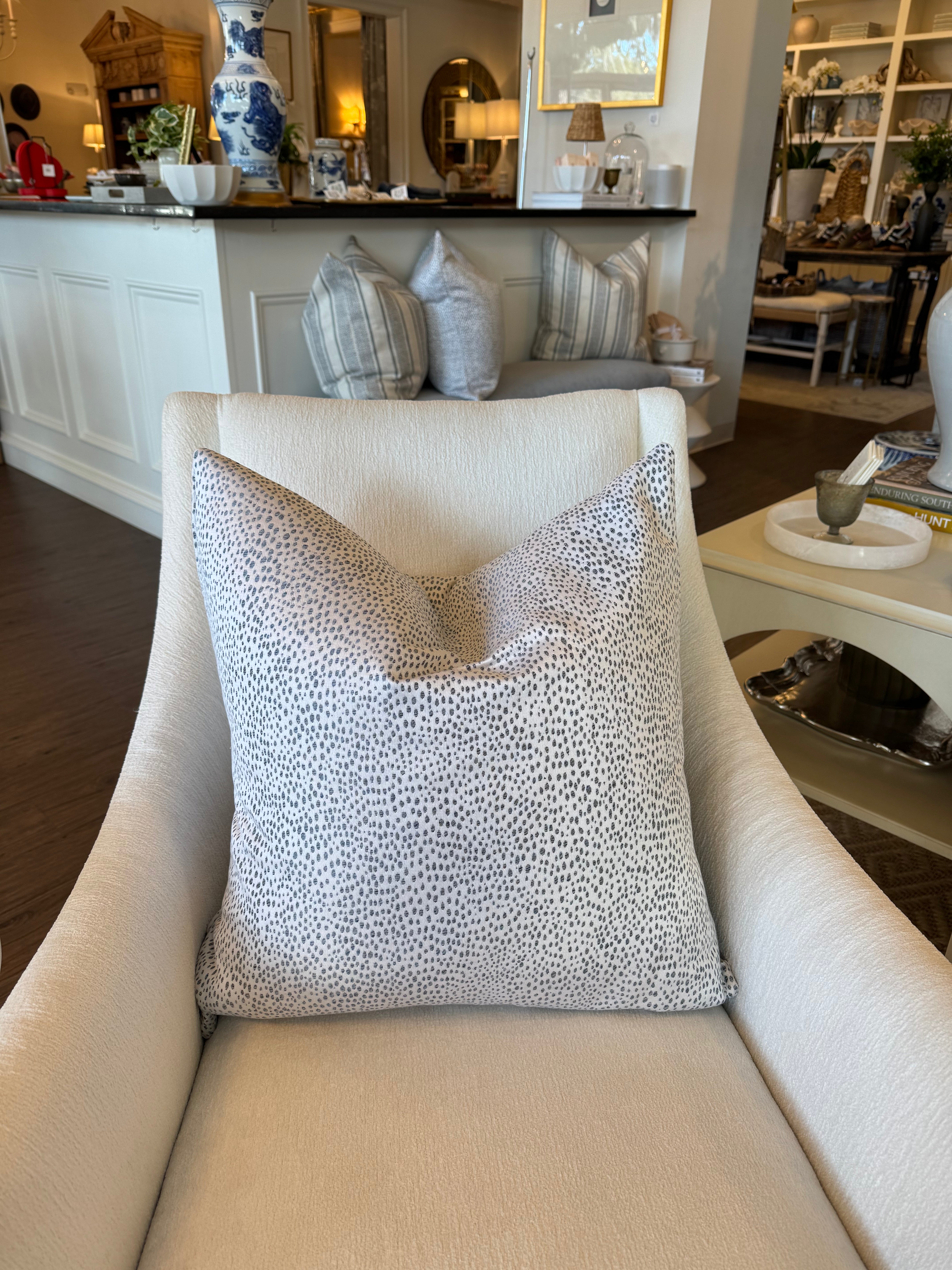 Scalamandre Raindrop Bluestone Pillow