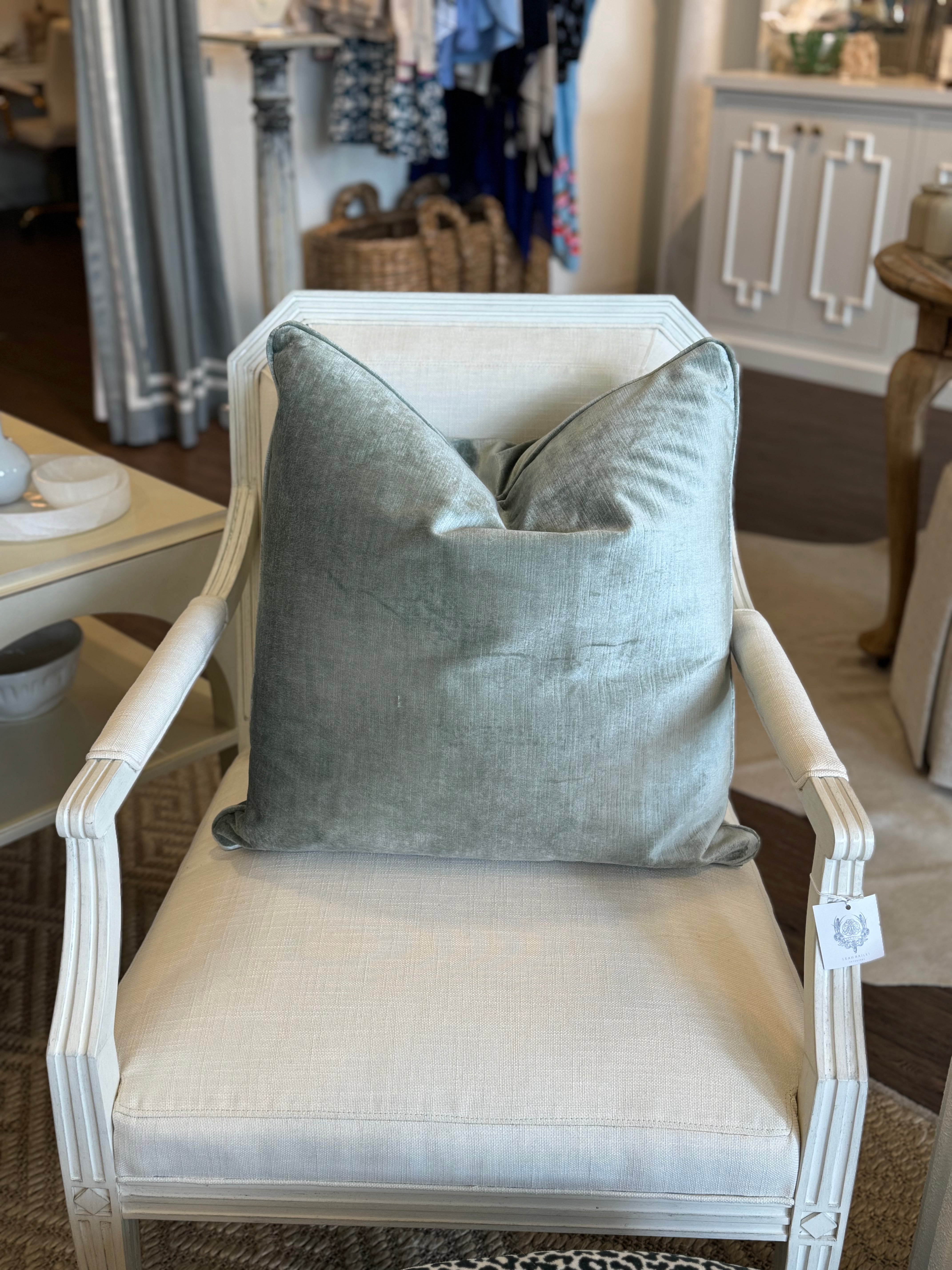 Hickory Chair Velvet Throw Pillow