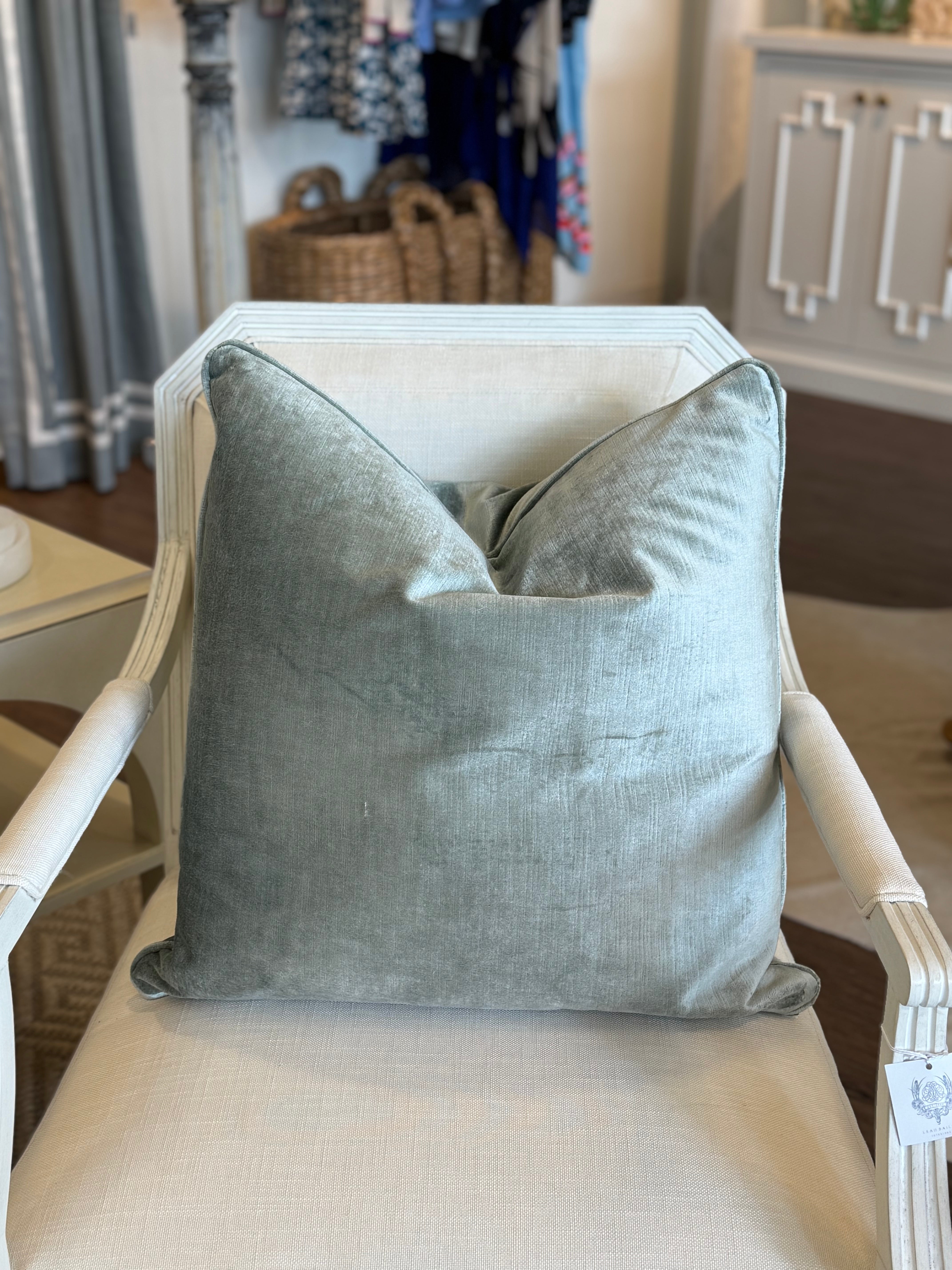 Hickory Chair Velvet Throw Pillow