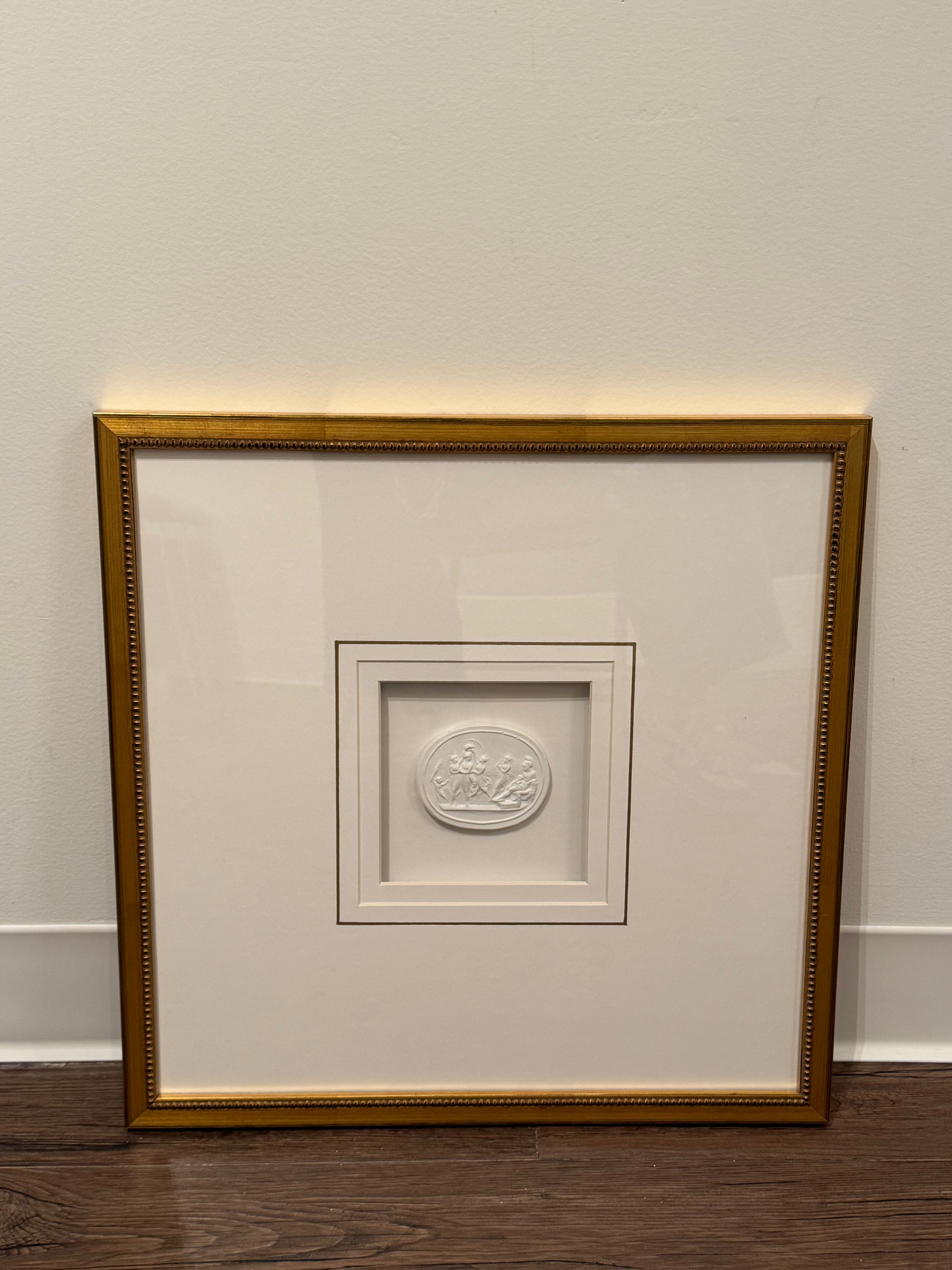 XL Intaglio with Double White Mat - 16" x 16"