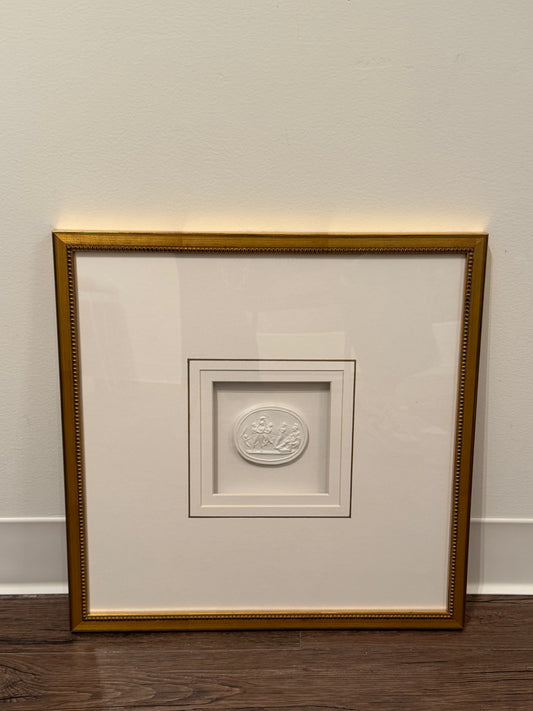XL Intaglio with Double White Mat - 16" x 16"