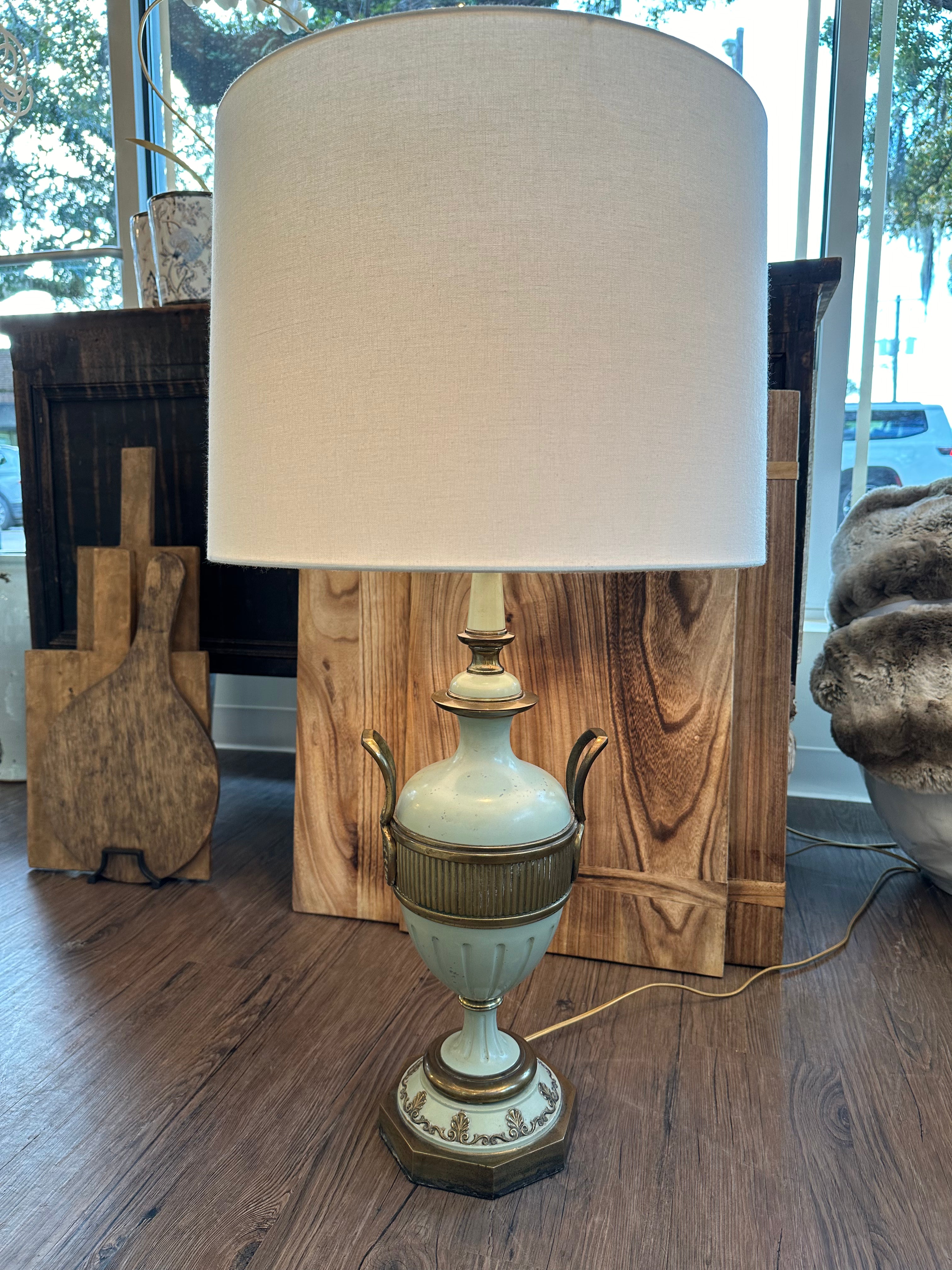 Antique Green Vessel Lamp
