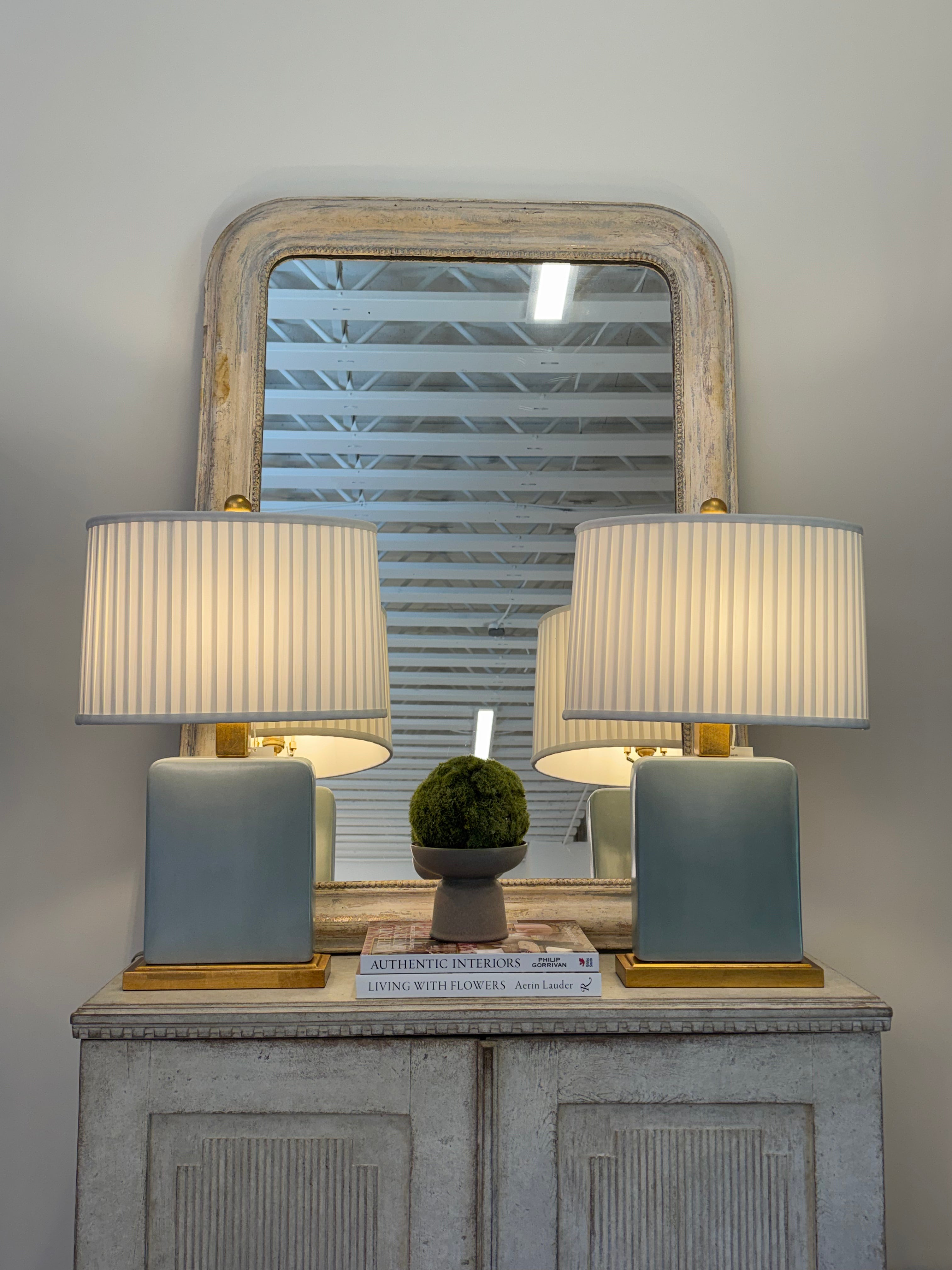 White Louie Philippe Antique Mirror