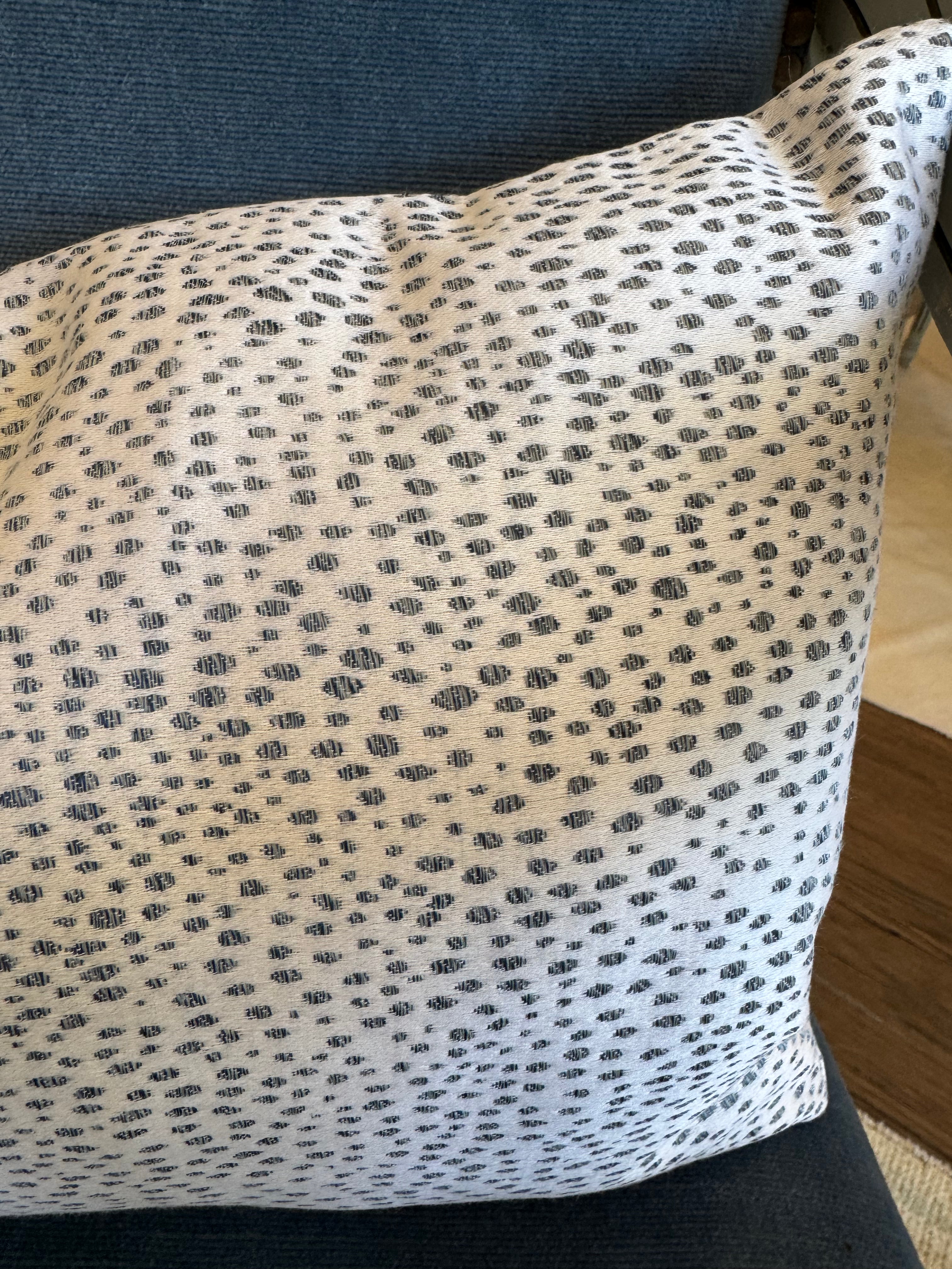 Scalamandre Raindrop Bluestone Kidney Pillow