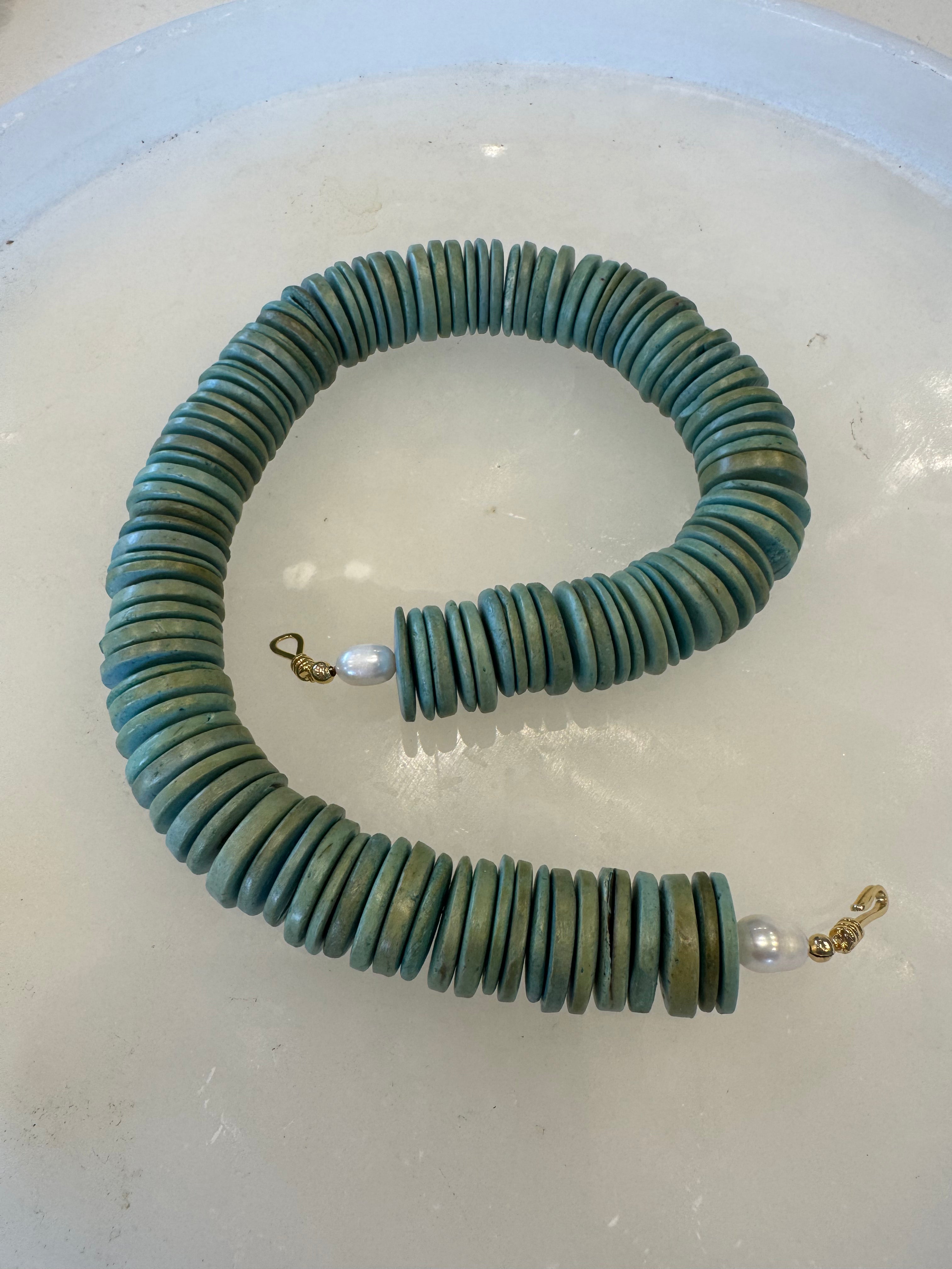 Seafoam Green Coconut Disc